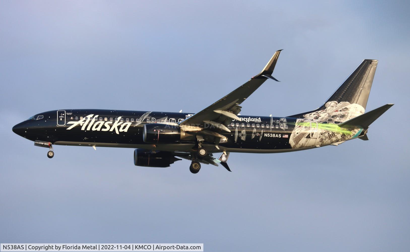 N538AS, 2012 Boeing 737-890 C/N 41188, ASA 738 Star Wars zx PDX-MCO