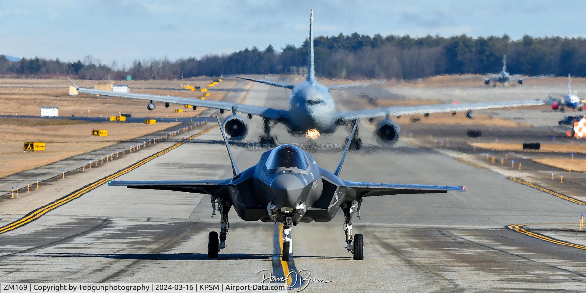 ZM169, 2023 Lockheed Martin F-35B Lightning II C/N BK-35, ASCOT9652 following lead to RW34