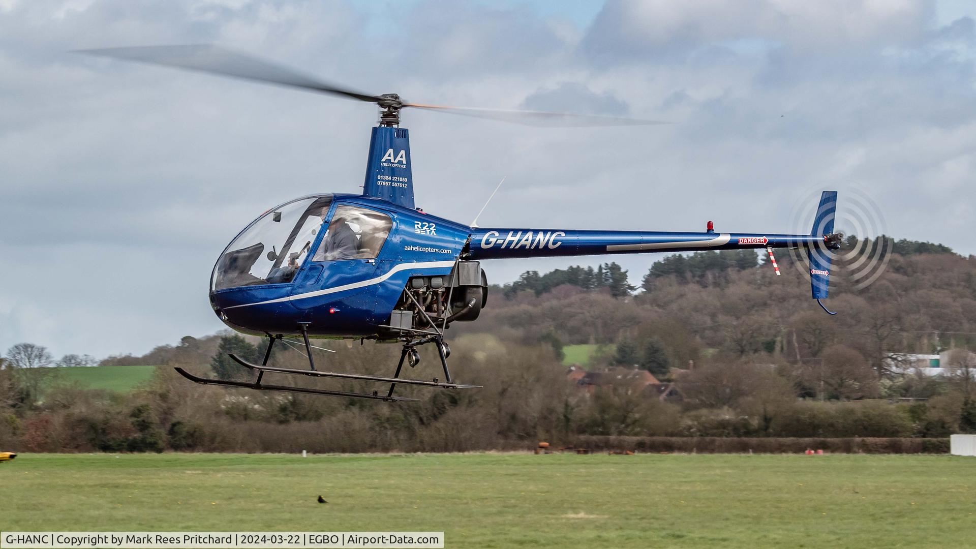 G-HANC, 1991 Robinson R22 Beta C/N 1740, Photographed at Wolverhampton Halfpenny Green