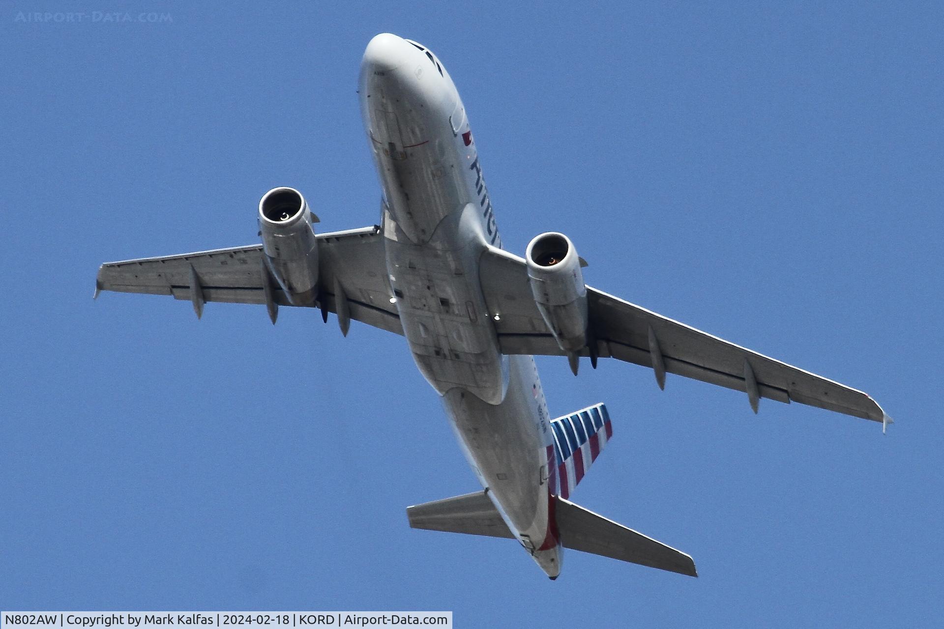 N802AW, 1998 Airbus A319-132 C/N 0924, A319 American Airlines AIRBUS INDUSTRIE A319-112 N802AW AAL9785 ORD-CLT