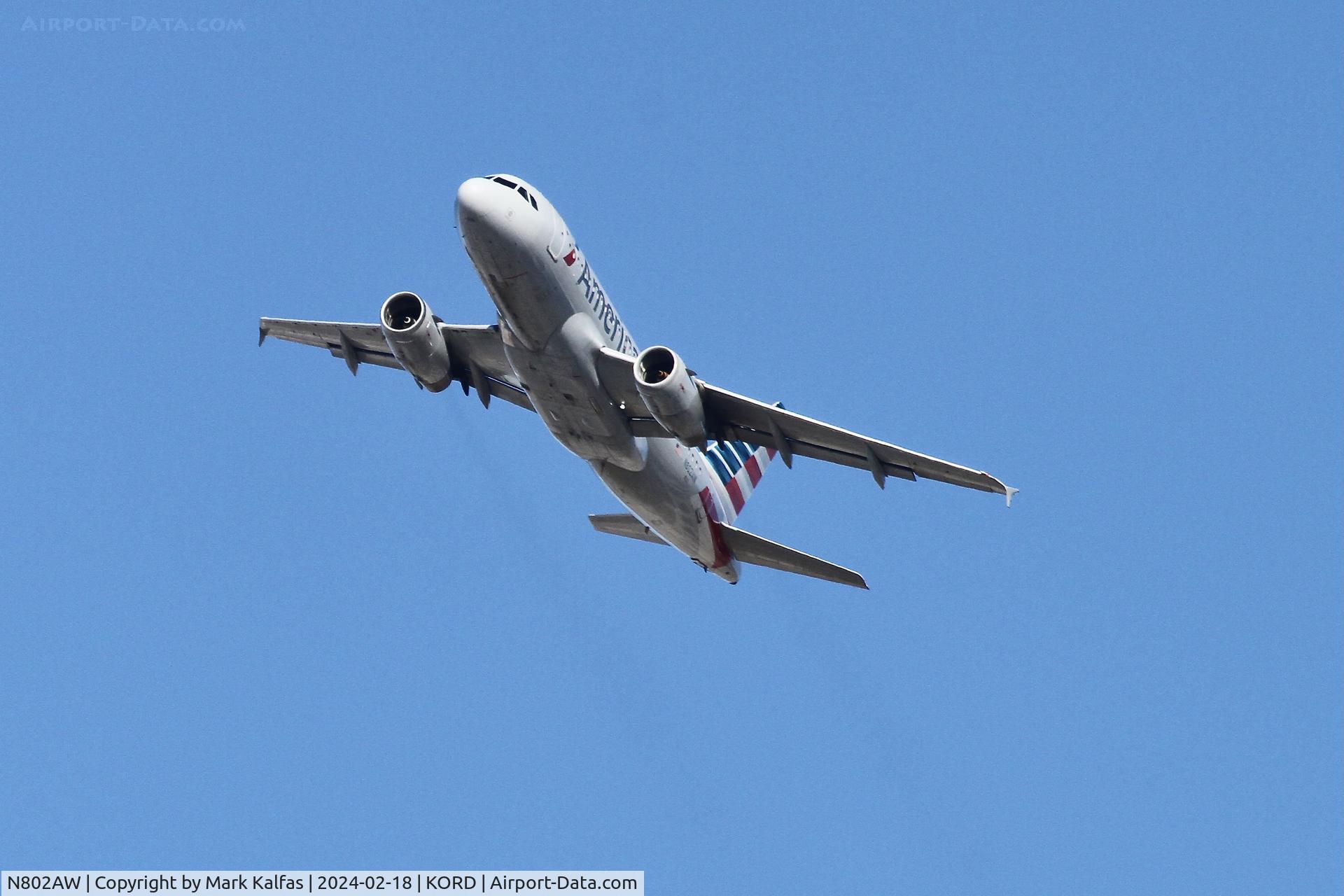 N802AW, 1998 Airbus A319-132 C/N 0924, A319 American Airlines AIRBUS INDUSTRIE A319-112 N802AW AAL9785 ORD-CLT