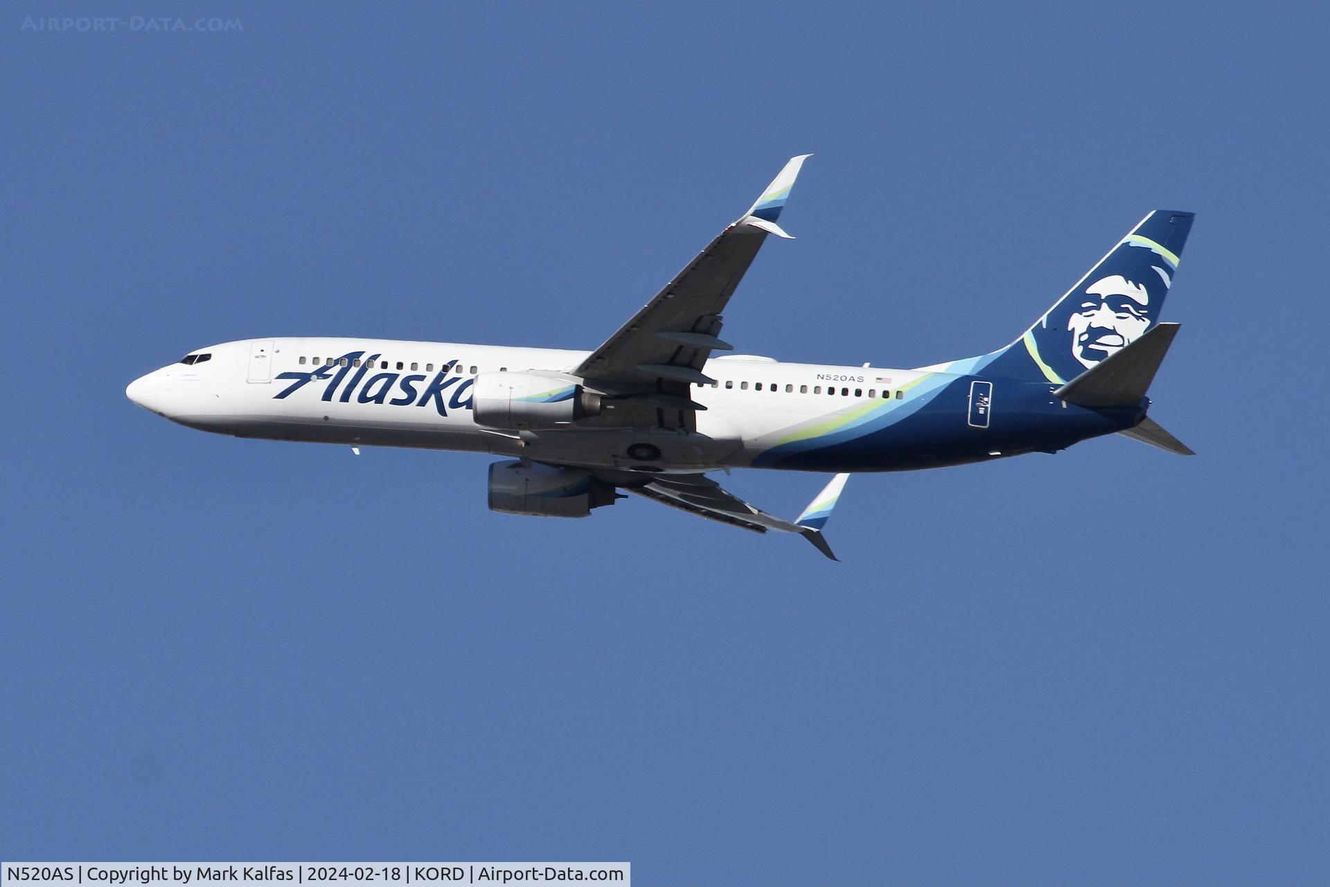 N520AS, 2009 Boeing 737-890 C/N 36481, B738 Alaska Airlines Boeing 737-890 N520AS ASA325 ORD-PDX