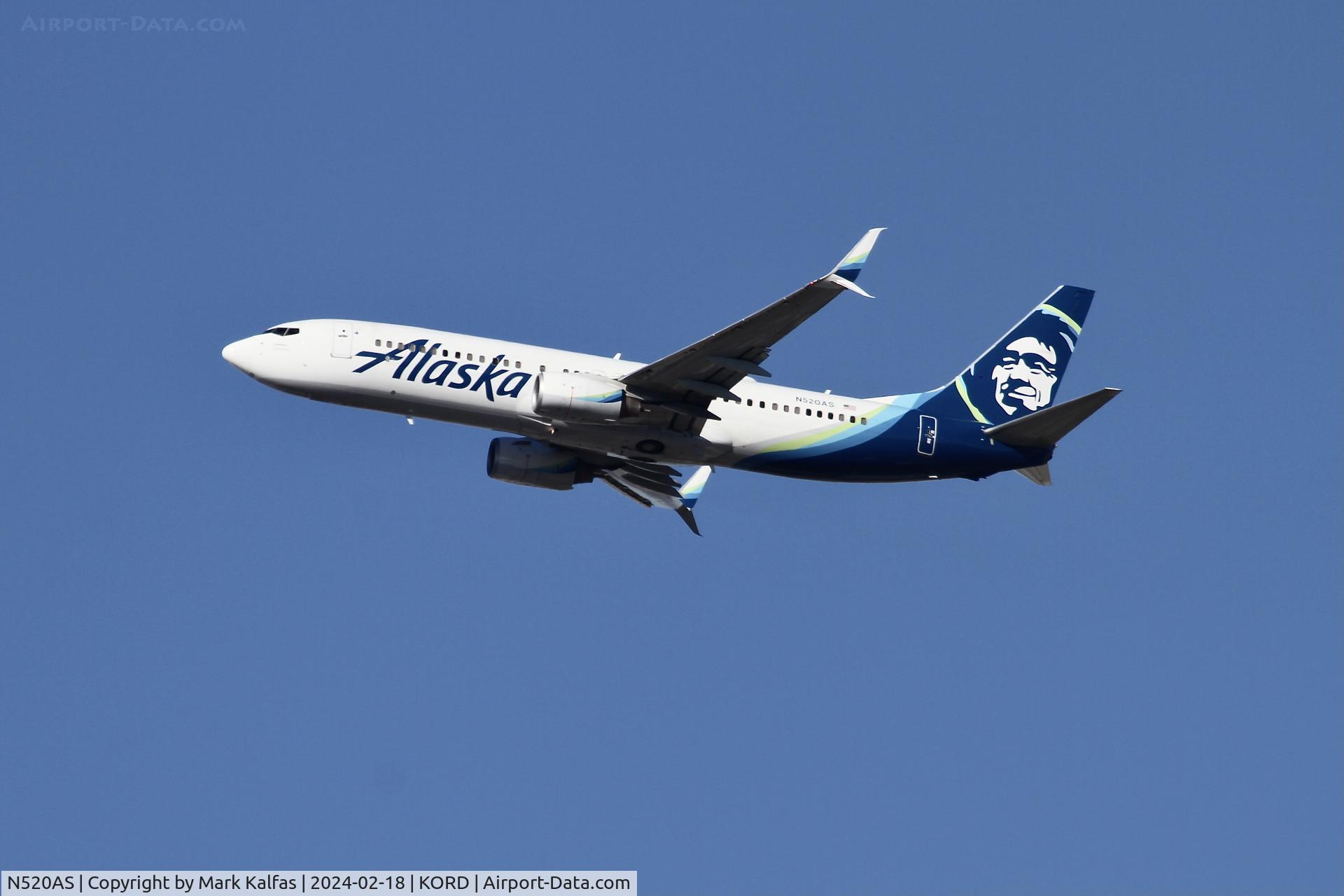 N520AS, 2009 Boeing 737-890 C/N 36481, B738 Alaska Airlines Boeing 737-890 N520AS ASA325 ORD-PDX