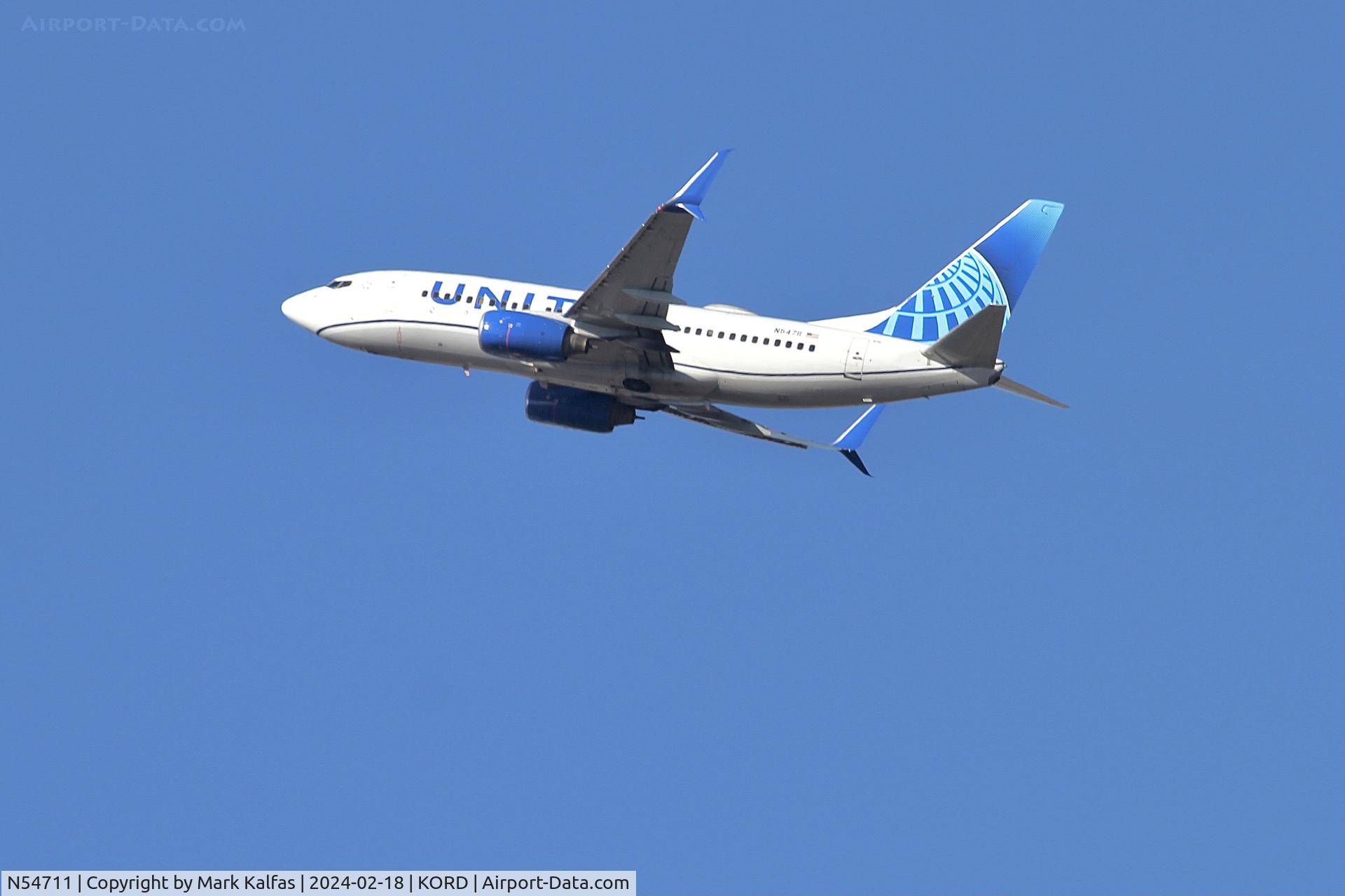 N54711, 1998 Boeing 737-724 C/N 28782, B737 United Airlines Boeing 737-724 N54711 UAL1421 ORD-MSN