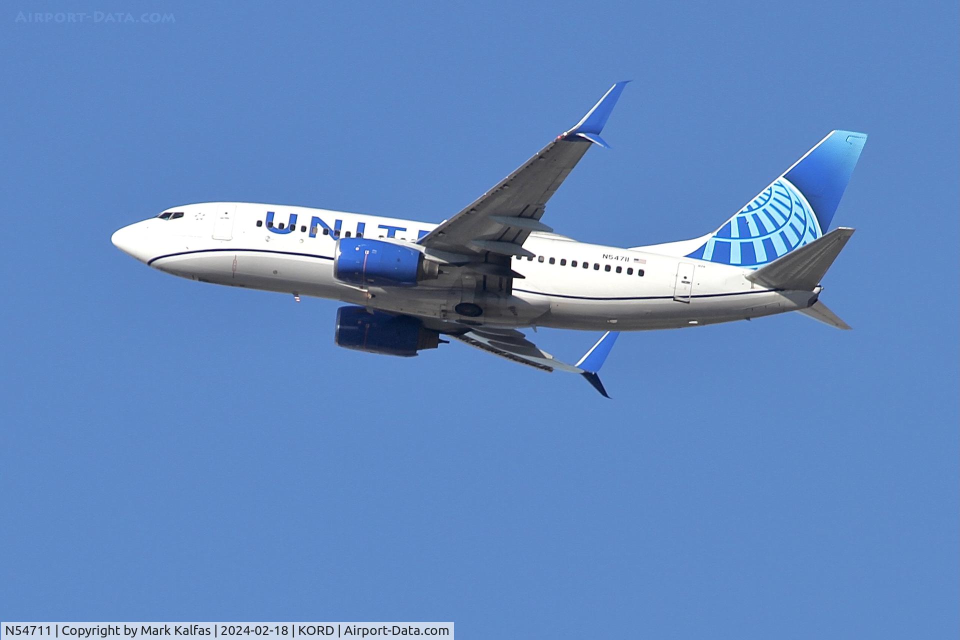 N54711, 1998 Boeing 737-724 C/N 28782, B737 United Airlines Boeing 737-724 N54711 UAL1421 ORD-MSN