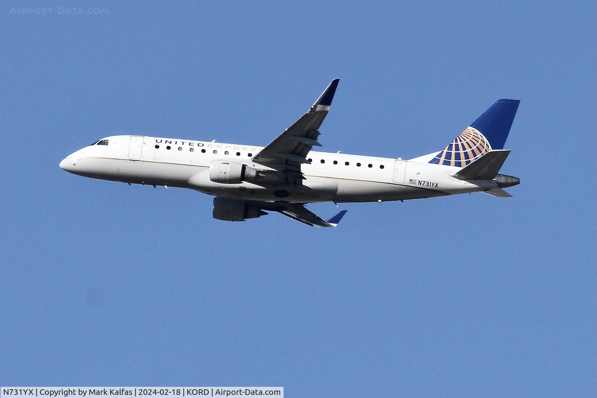 N731YX, 2015 Embraer 175LR (ERJ-170-200LR) C/N 17000520, E75L Republic Airways/United Express EMBRAER 175LW  N731YX RPA3410 KORD-CYUL