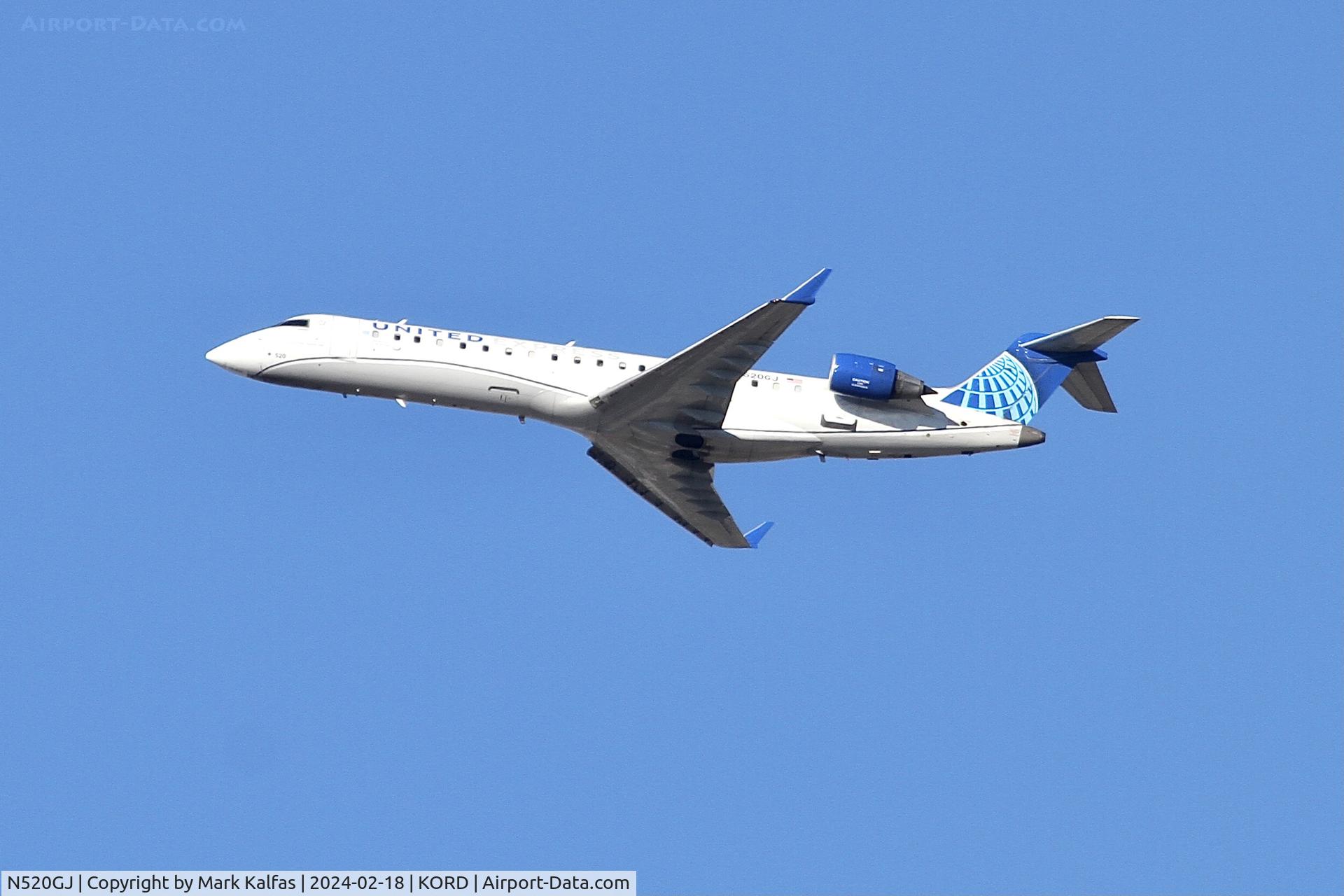N520GJ, 2002 Bombardier CRJ-701 (CL-600-2C10) Regional Jet C/N 10065, CRJ7 GoJet/ United Express Bombardier CRJ-701/ CRJ-550 CL-600-2C10, N520GJ GJS4435 ORD-CMH