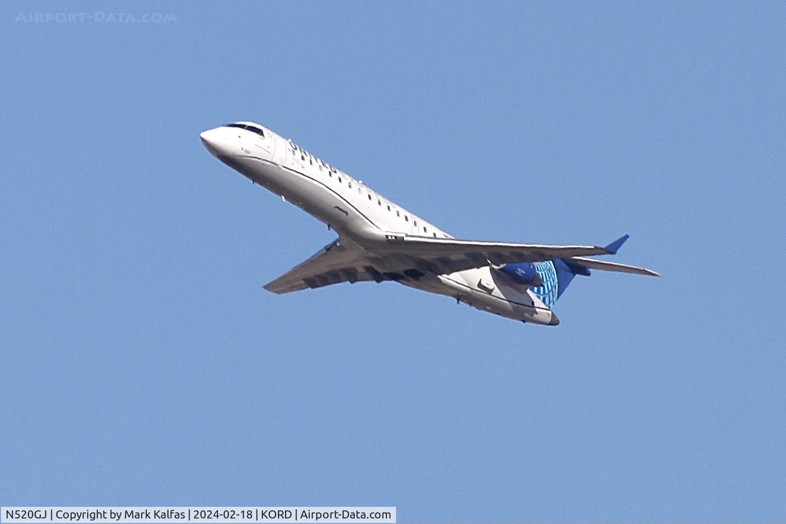 N520GJ, 2002 Bombardier CRJ-701 (CL-600-2C10) Regional Jet C/N 10065, CRJ7 GoJet/ United Express Bombardier CRJ-701/ CRJ-550 CL-600-2C10, N520GJ GJS4435 ORD-CMH