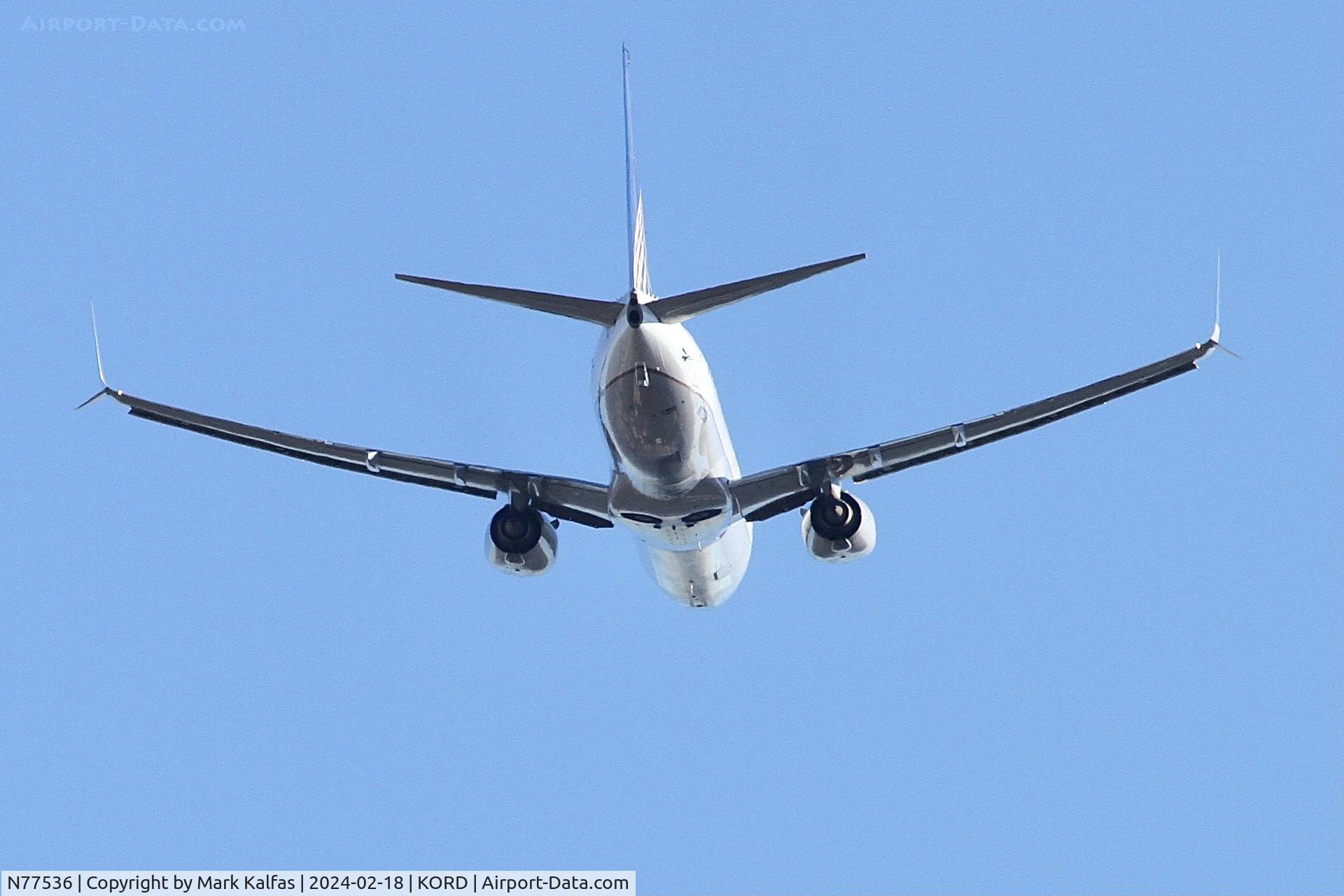 N77536, 2016 Boeing 737-824 C/N 62766, B738 United Airlines Boeing 737-824 N77536 UAL1288 ORD-CVG