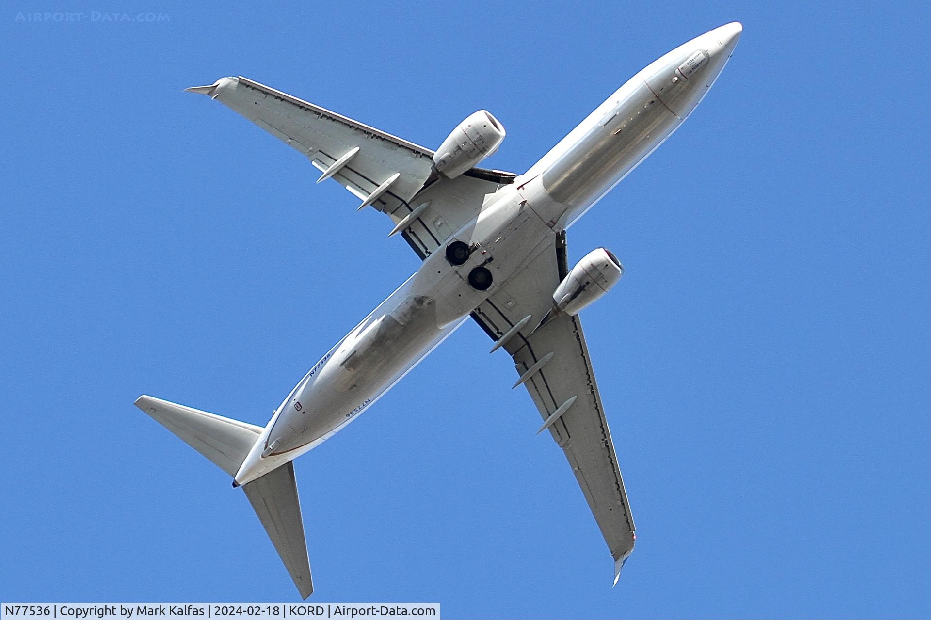 N77536, 2016 Boeing 737-824 C/N 62766, B738 United Airlines Boeing 737-824 N77536 UAL1288 ORD-CVG