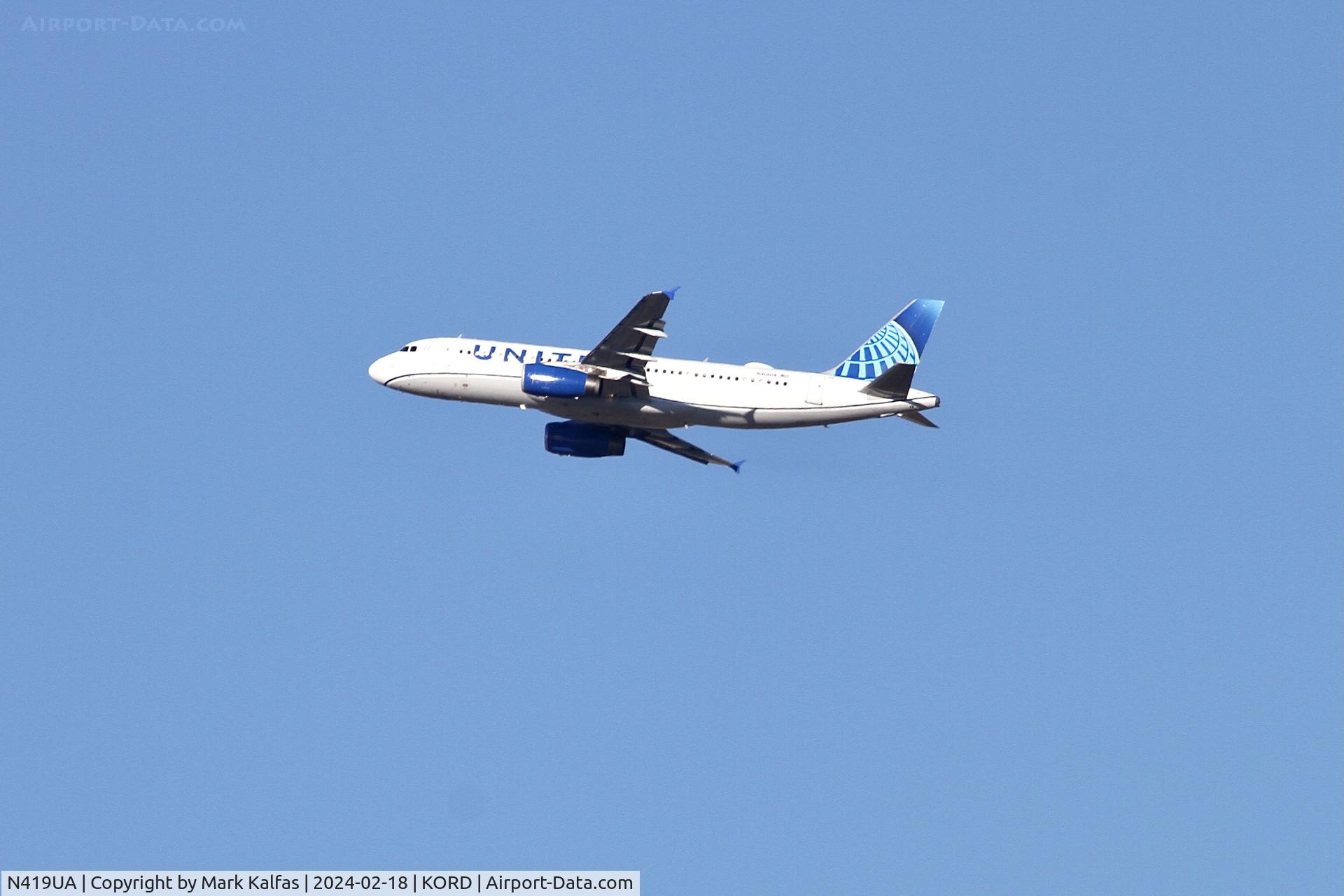 N419UA, 1994 Airbus A320-232 C/N 487, A320 United Airlines Airbus A320-232 N419UA UAL2167 ORD-LGA