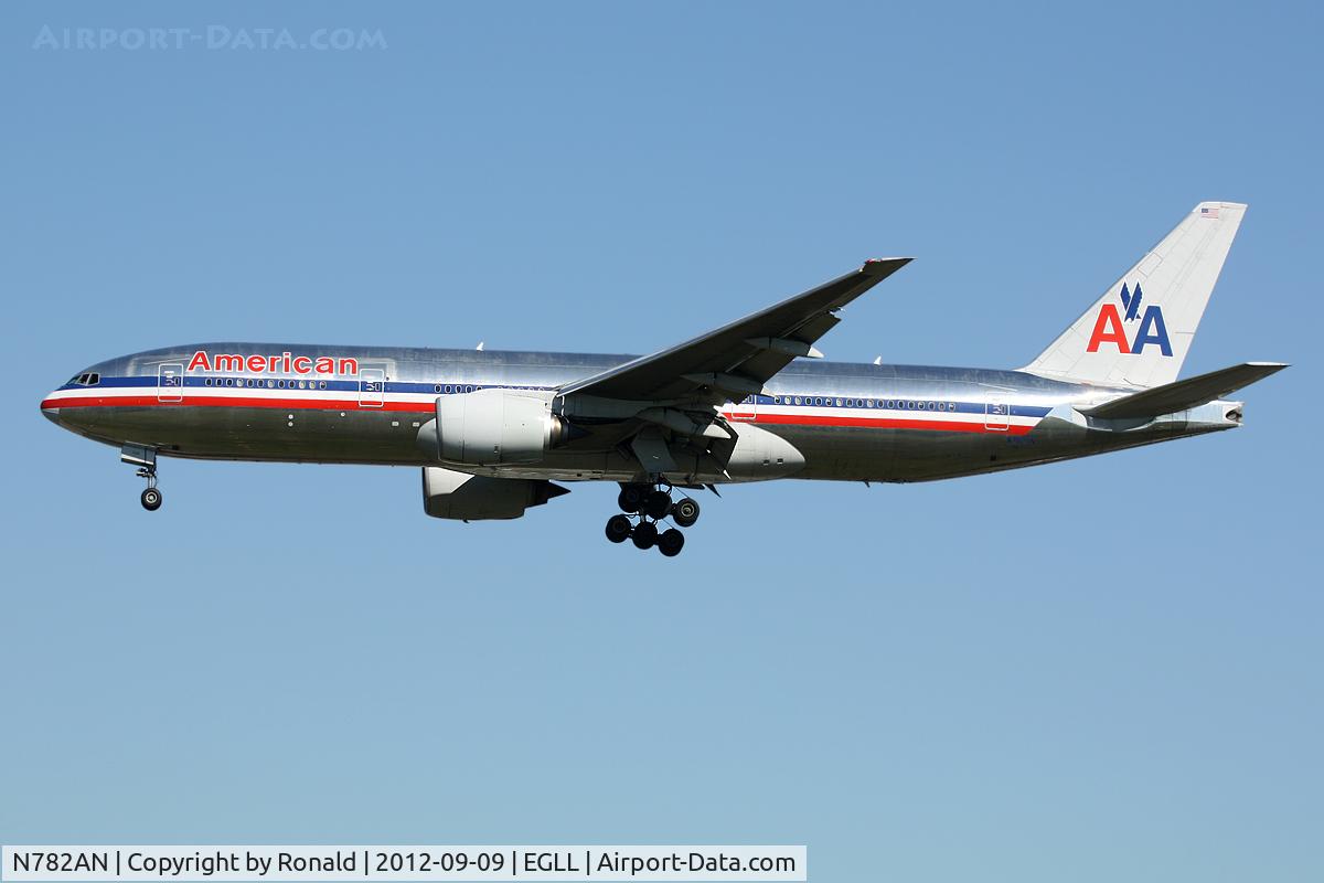 N782AN, 2000 Boeing 777-223 C/N 30003, at lhr