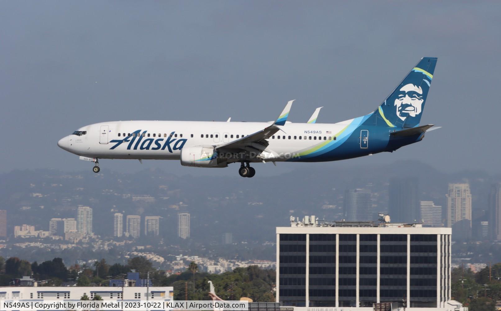 N549AS, 2005 Boeing 737-8FH C/N 30824, ASA 738 zx PDX-LAX