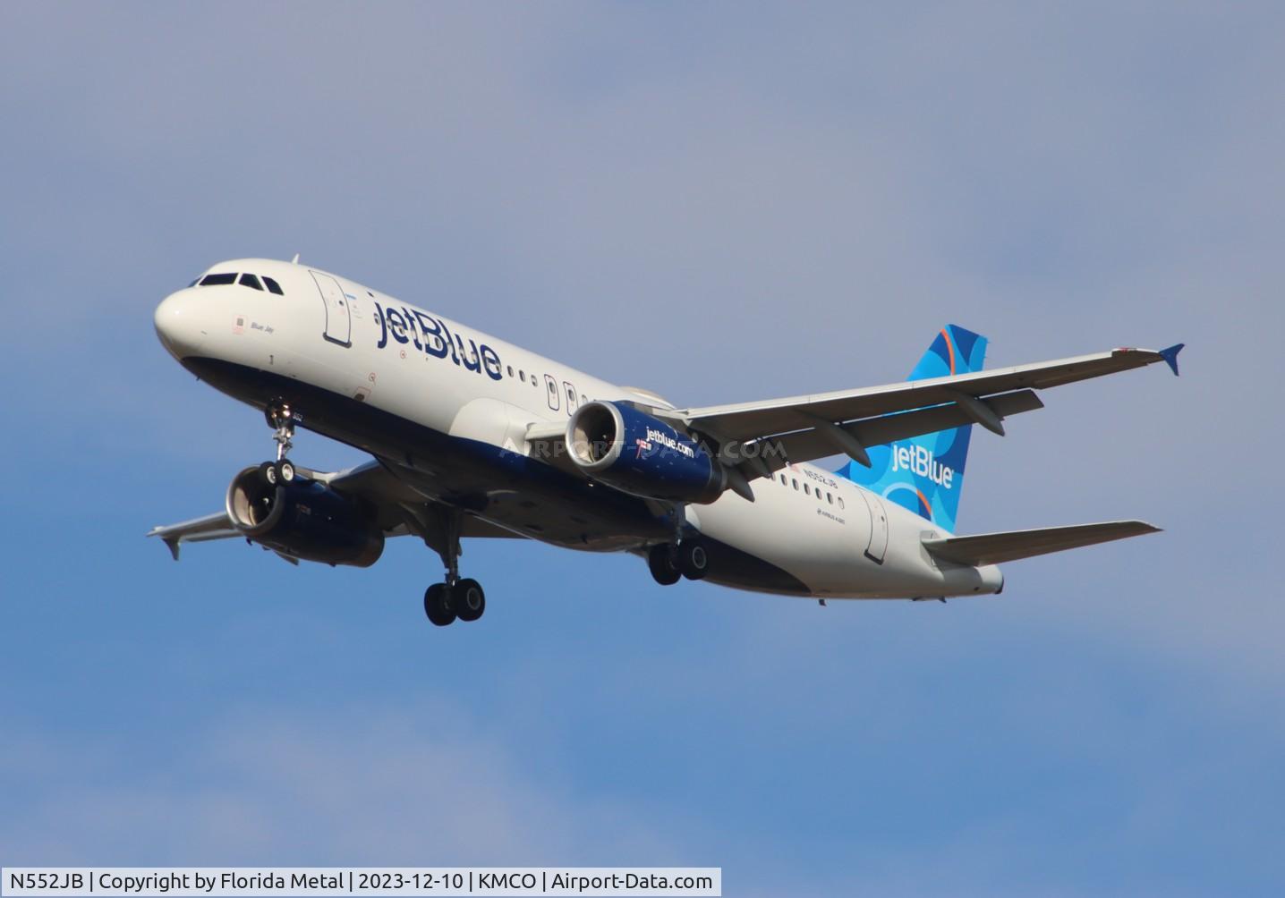 N552JB, 2002 Airbus A320-232 C/N 1861, JBU A320 zx EWR-MCO