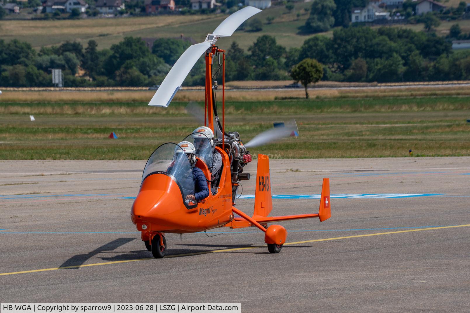 HB-WGA, 2016 Magni Gyro M-16 Tandem Trainer C/N 16-16-9844, Coming back from a short flight at Grenchen