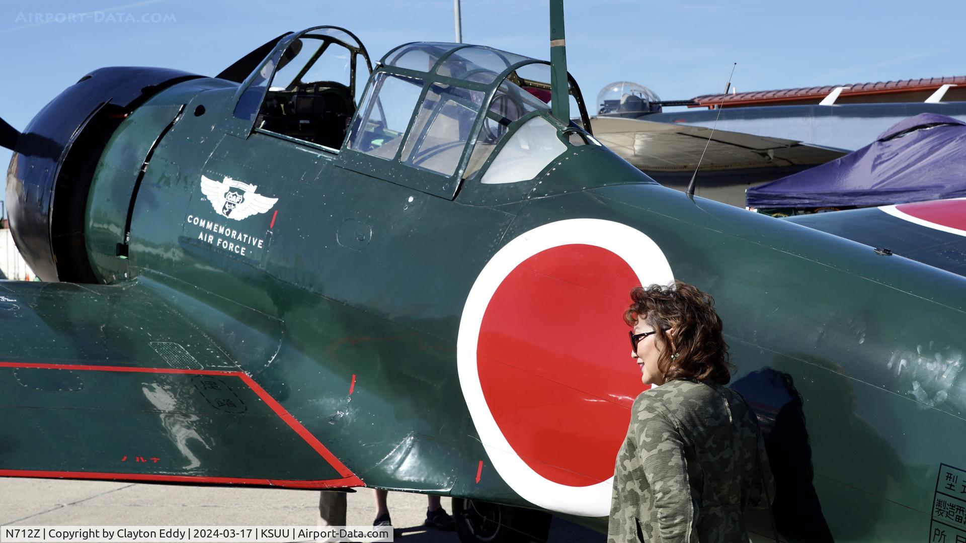 N712Z, 1942 Mitsubishi A6M3 Reisen (Zero) C/N 3869, Travis AFB airshow California 2024.