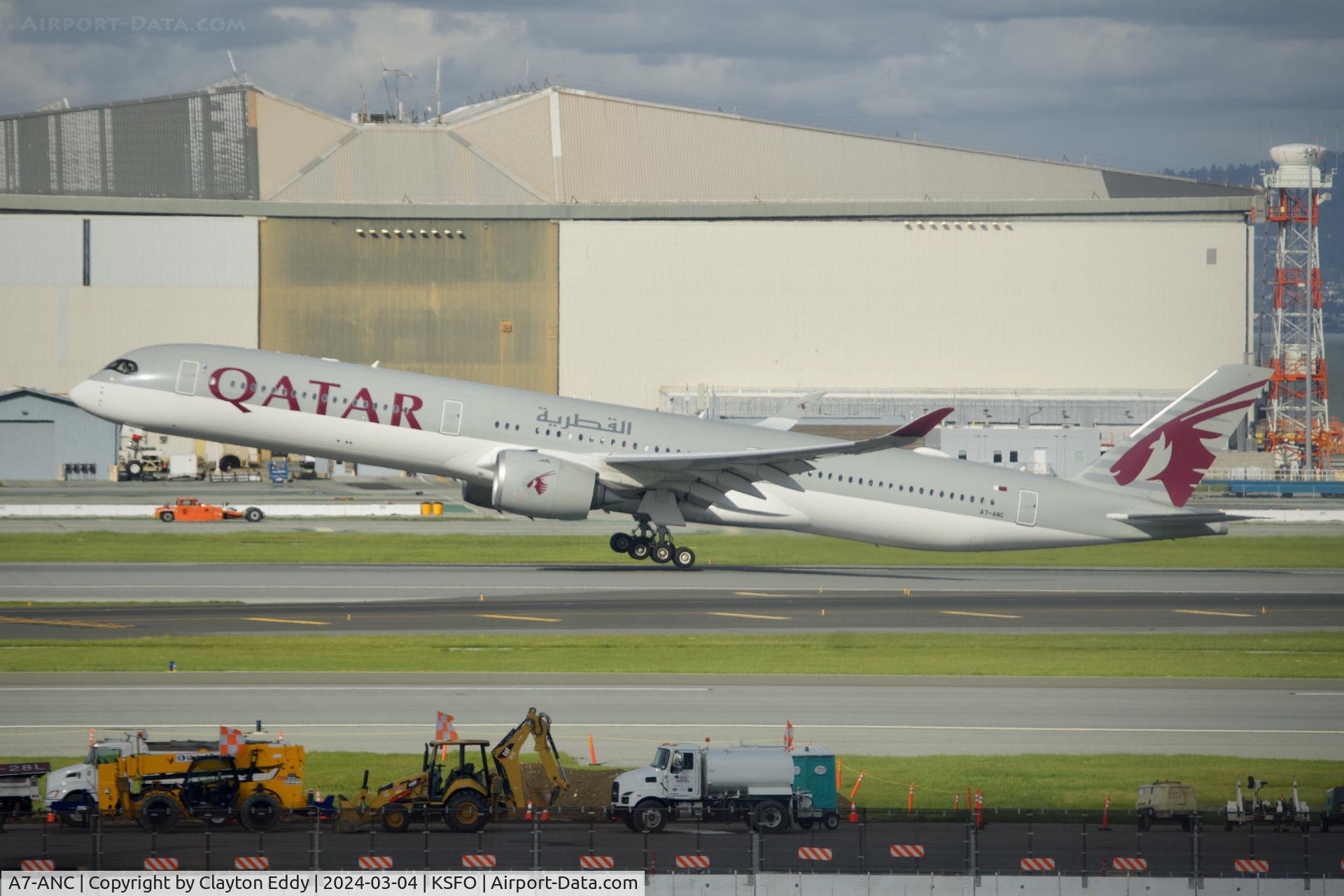 A7-ANC, 2018 Airbus A350-1041 C/N 110, Sky Terrace SFO 2024.