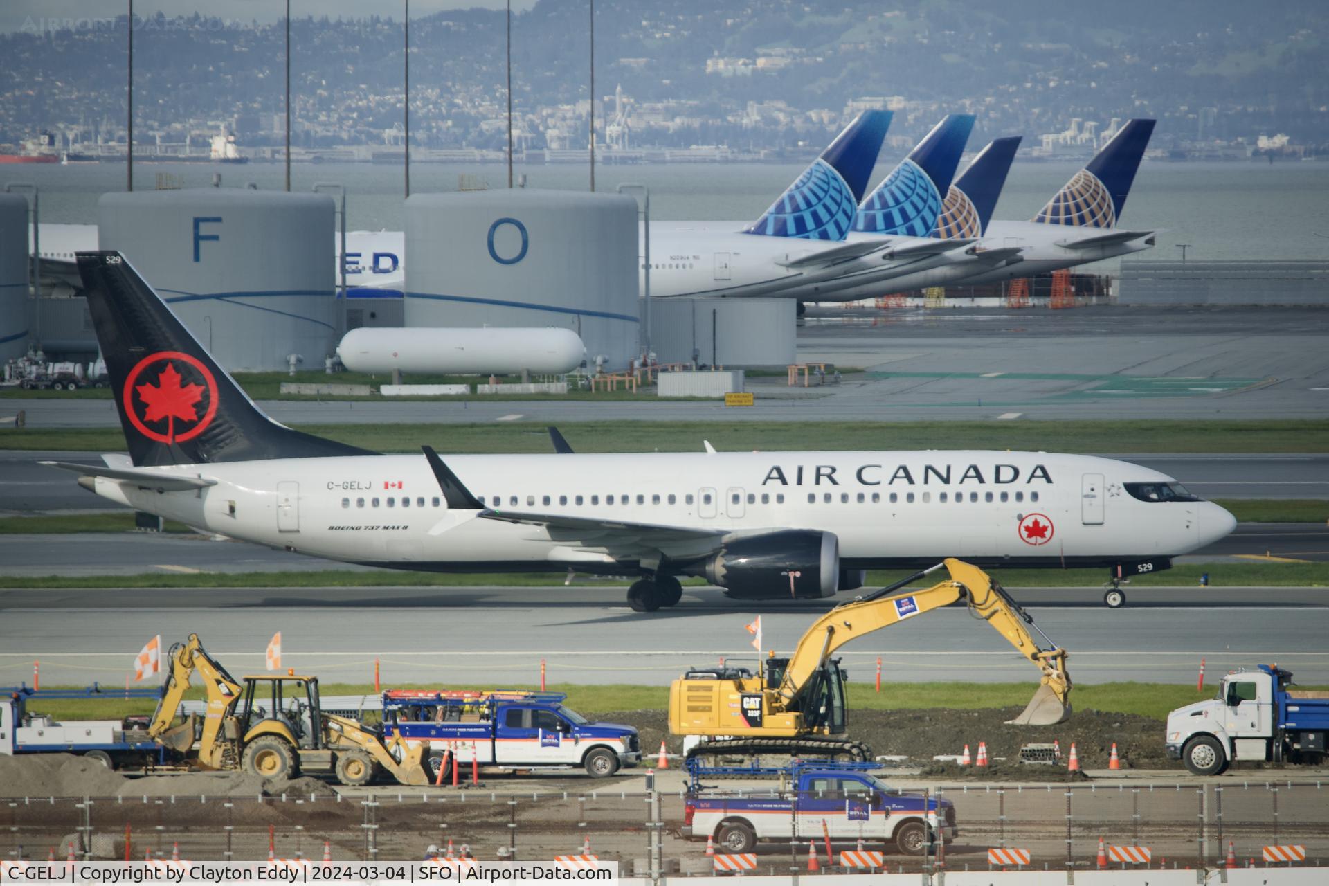 C-GELJ, Boeing 737-8 MAX C/N 61234, Sky Terrace SFO 2024.