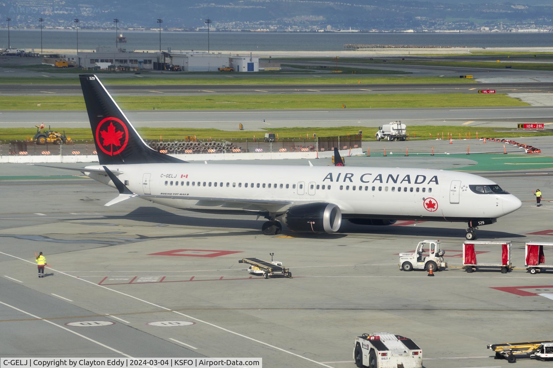 C-GELJ, Boeing 737-8 MAX C/N 61234, Sky Terrace SFO 2024.