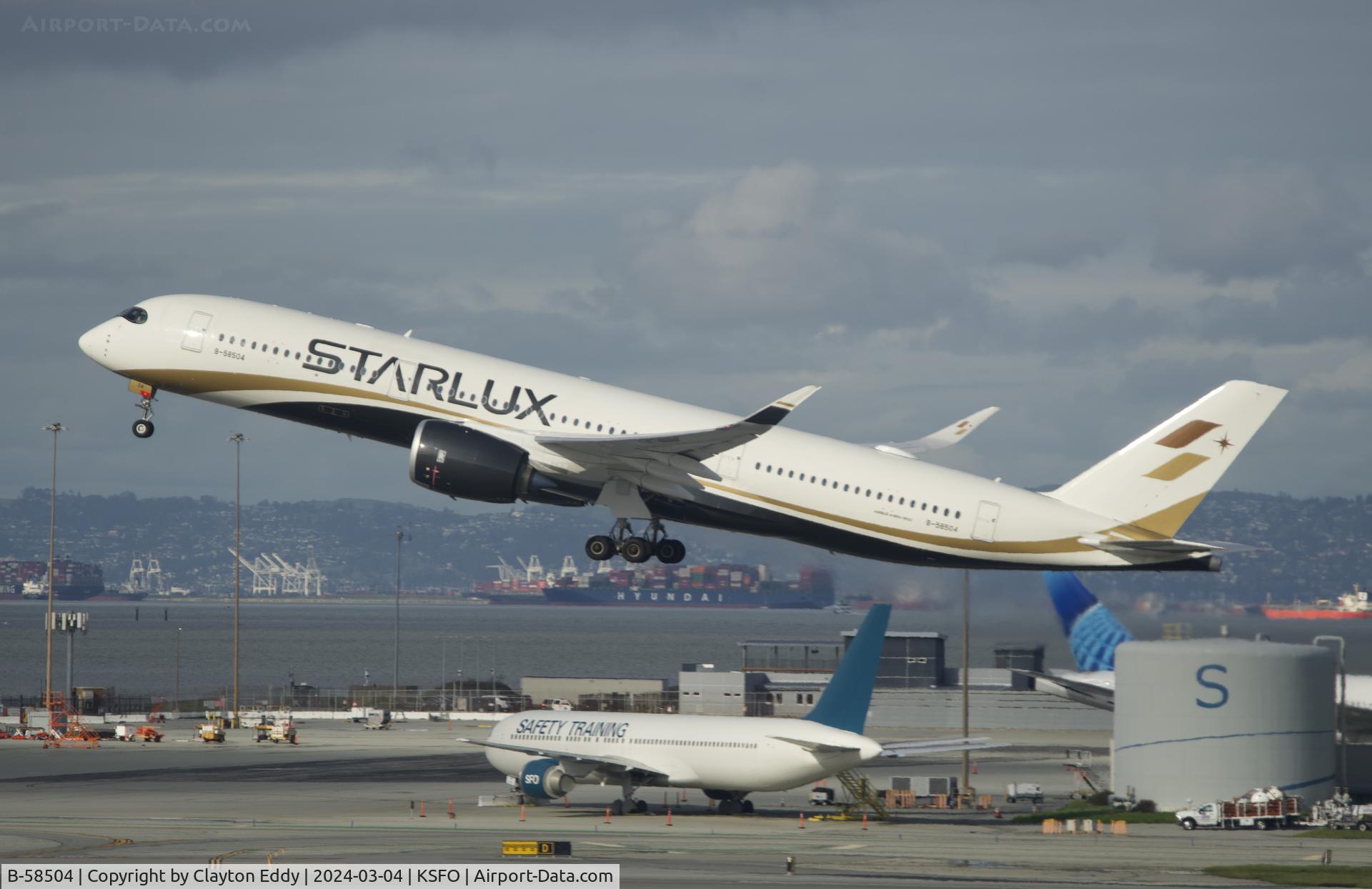 B-58504, 2023 Airbus A350-941 C/N 0630, Sky Terrace SFO 2024.