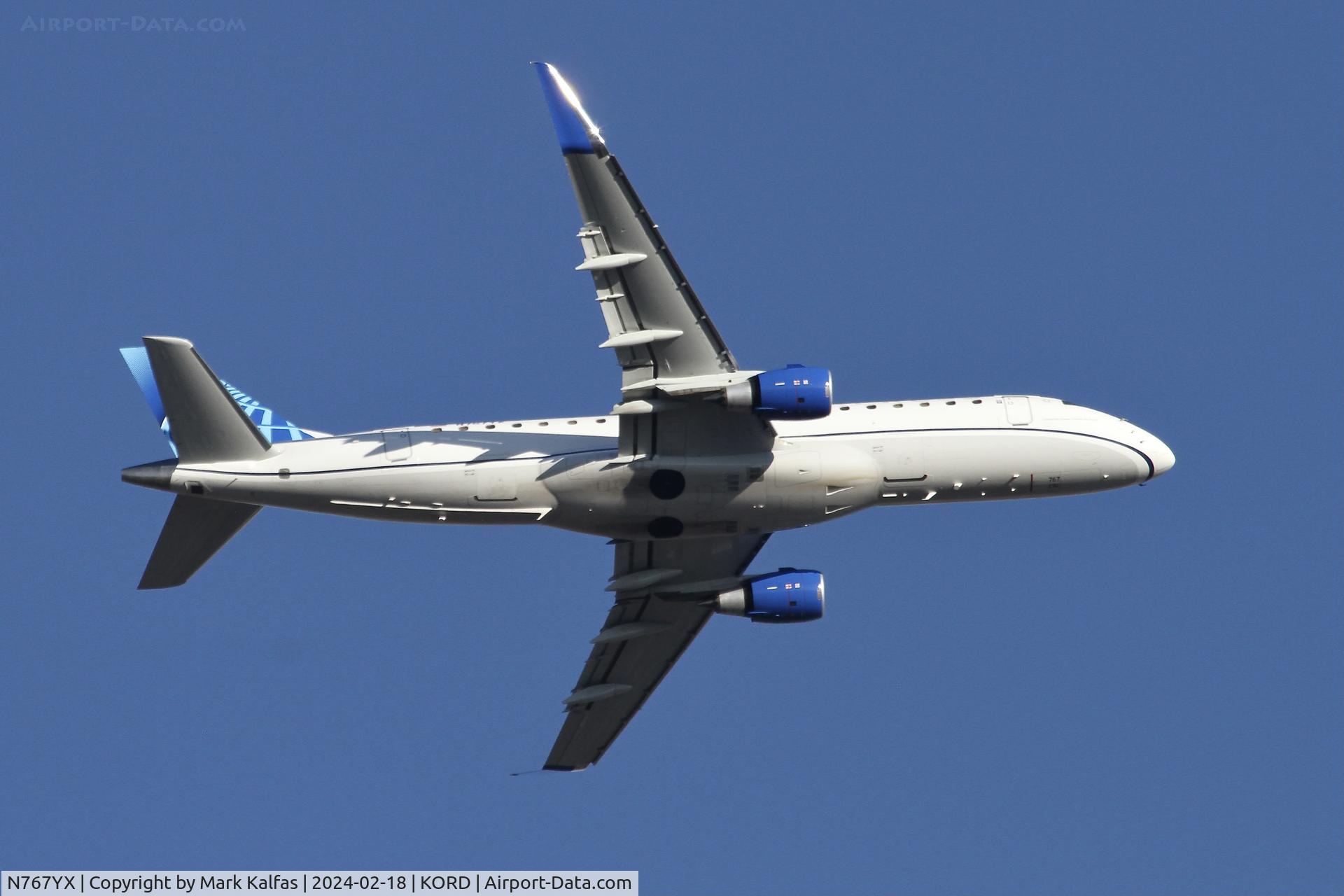 N767YX, EMBRAER ERJ 170-200 LR C/N 17000952, E75L Republic Airways/United Express EMBRAER 175LW N767YX RPA3495 ORD-HSV