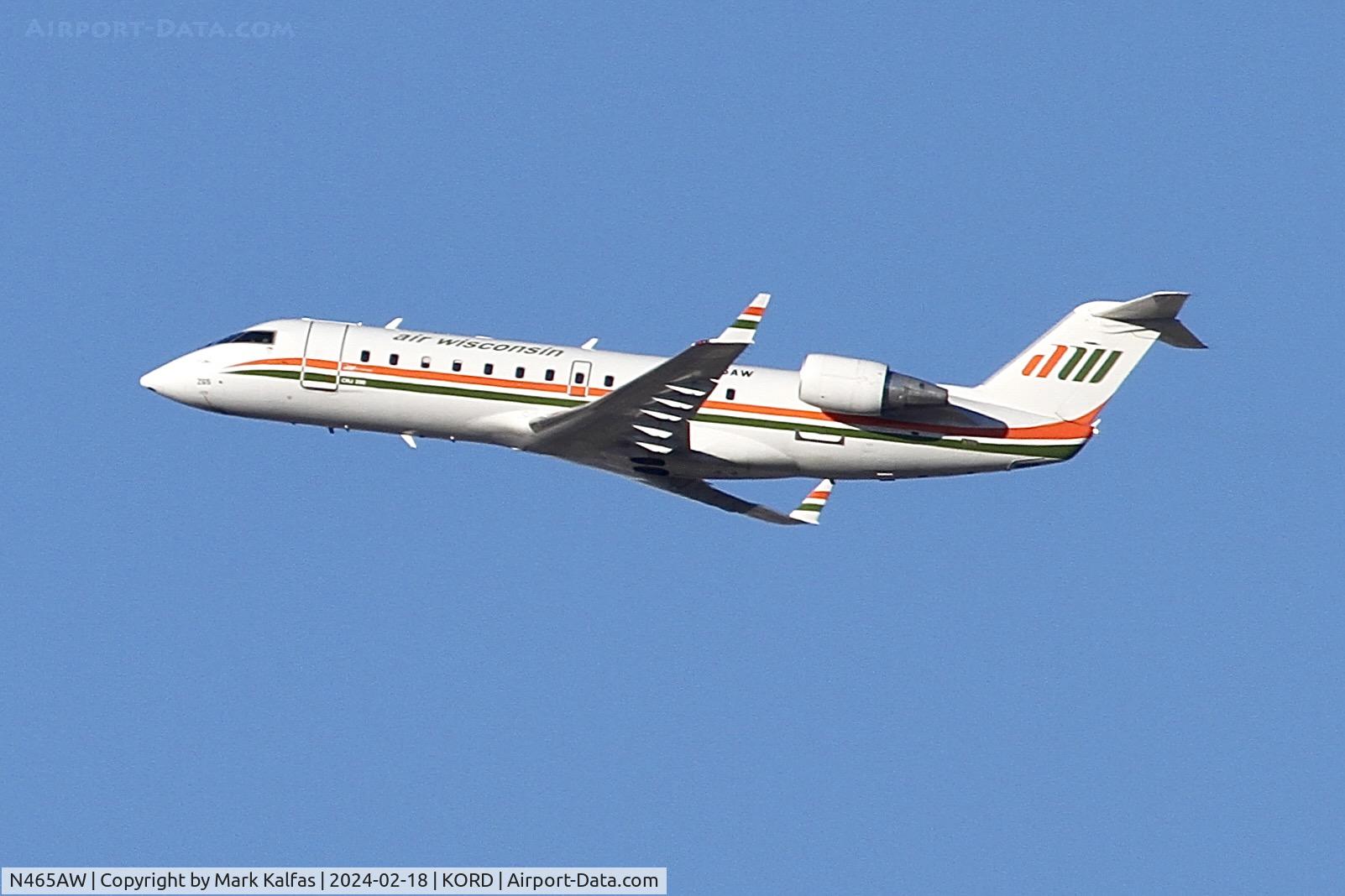 N465AW, 2004 Bombardier CRJ-200LR (CL-600-2B19) C/N 7893, CRJ2 Air Wisconsin/ American Eagle BOMBARDIER INC CL-600-2B19 N465AW AWI6080 ORD-FSD