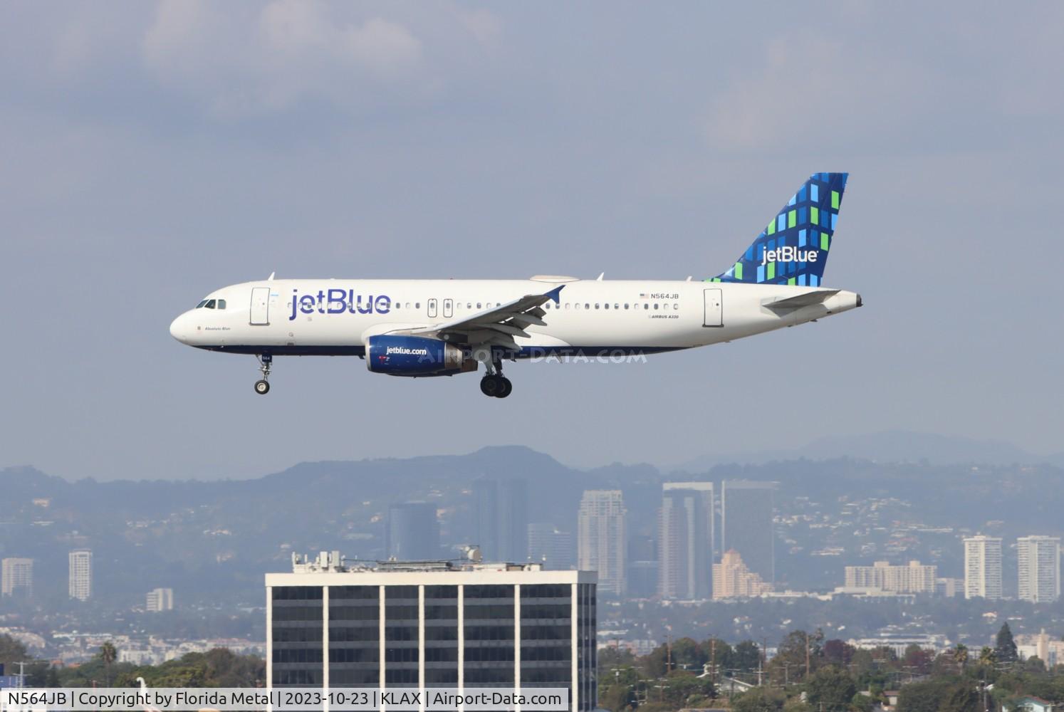 N564JB, 2003 Airbus A320-232 C/N 2020, JBU A320 zx SFO-LAX
