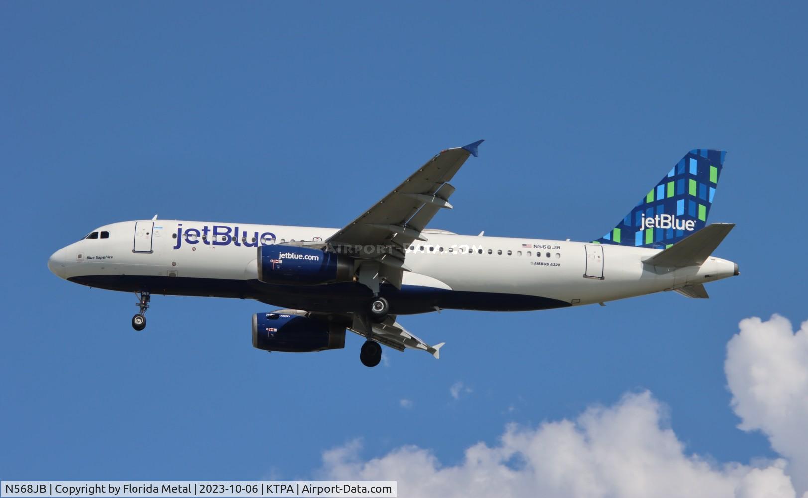 N568JB, 2003 Airbus A320-232 C/N 2063, JBU A320 zx LGA-TPA