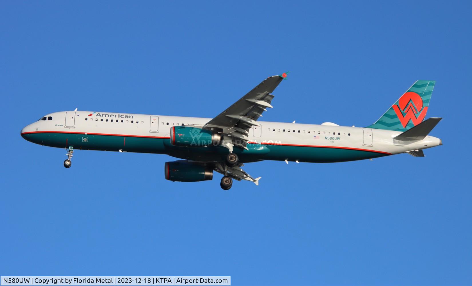 N580UW, 2014 Airbus A321-231 C/N 6133, AAL A321 America West retro CLT-TPA