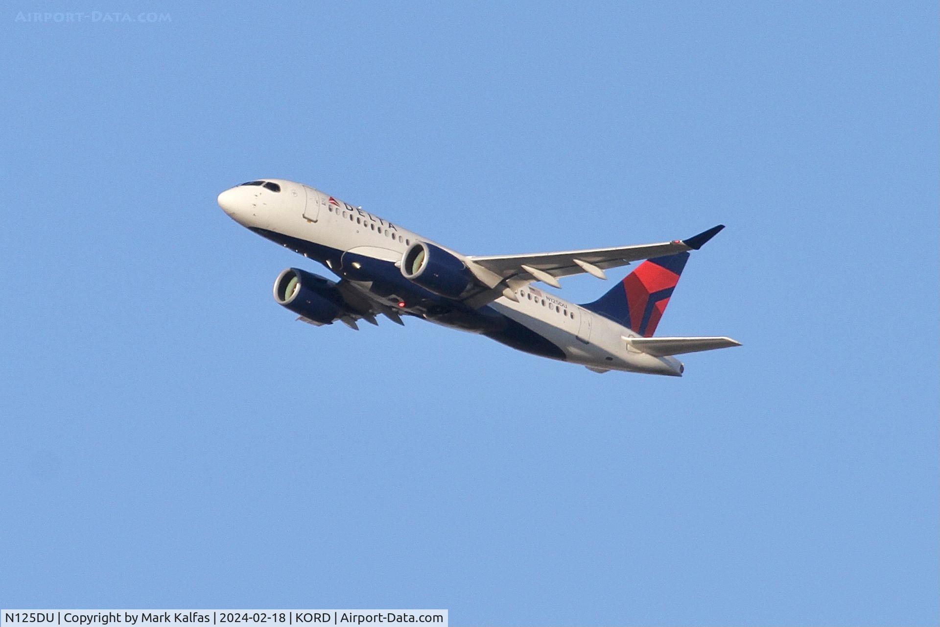 N125DU, 2019 Airbus A220-100 C/N 50044, BCS1 Delta Airlines AIRBUS A220-100 BD-500-1A10 N125DU DAL700 ORD-MSP
