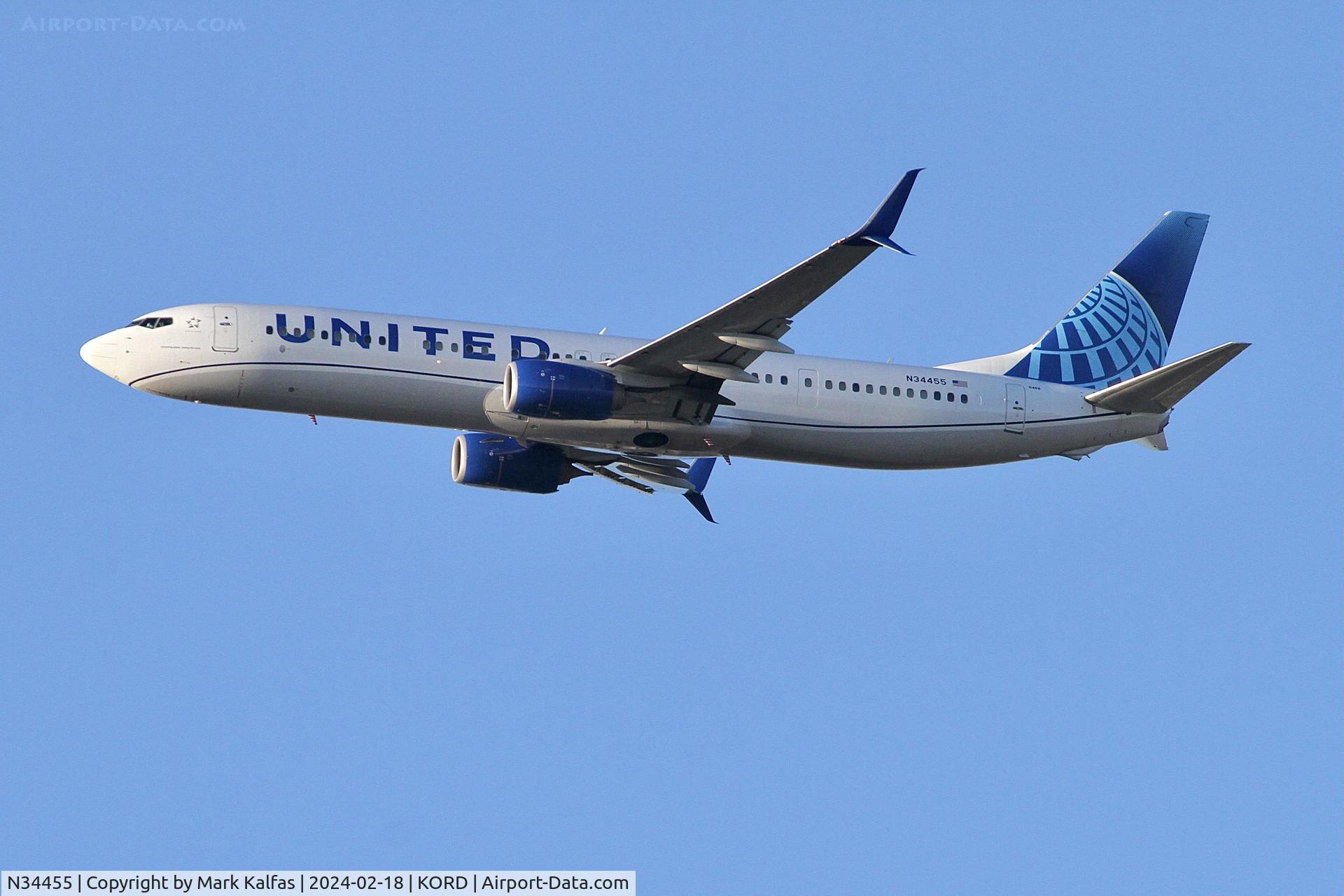 N34455, 2012 Boeing 737-924/ER C/N 41743, B739 United Airlines  BOEING 737-924ER N34455 UAL2169 ORD-PHX