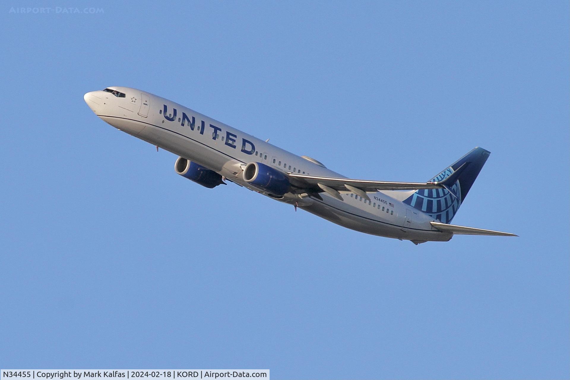N34455, 2012 Boeing 737-924/ER C/N 41743, B739 United Airlines  BOEING 737-924ER N34455 UAL2169 ORD-PHX