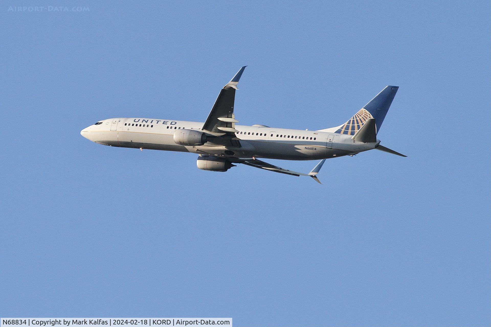 N68834, 2014 Boeing 737-924/ER C/N 44564, B739 United Airlines  BOEING 737-924ER N68834 UAL2282  IAH-ORD N67815 UAL2278 ORD-FSD