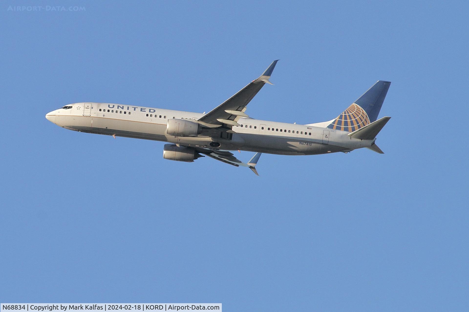 N68834, 2014 Boeing 737-924/ER C/N 44564, B739 United Airlines  BOEING 737-924ER N68834 UAL2282  IAH-ORD N67815 UAL2278 ORD-FSD