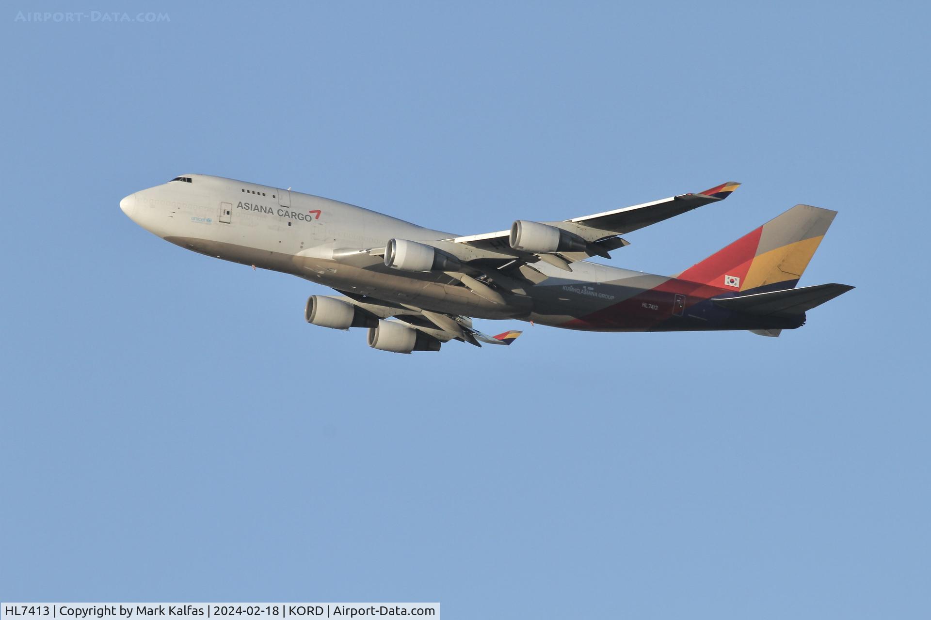 HL7413, 1991 Boeing 747-48ESF C/N 25405, B774 Asiana Boeing 747-48E HL7413 AAR242 ORD-DFW