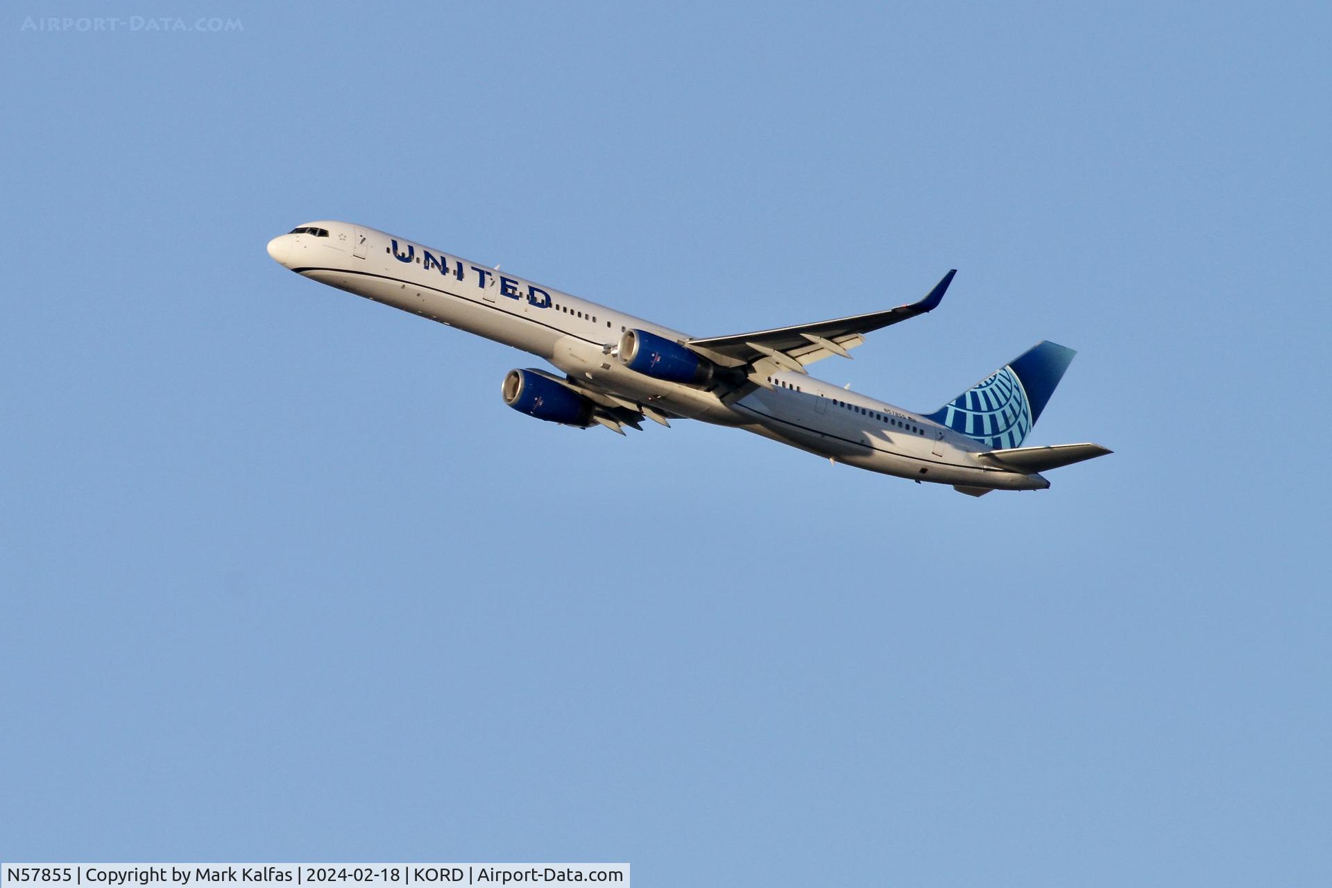 N57855, 2004 Boeing 757-324 C/N 32814, B753 UNITED AIRLINES Boeing 757-33N N57855 UAL2095 ORD-LAX
