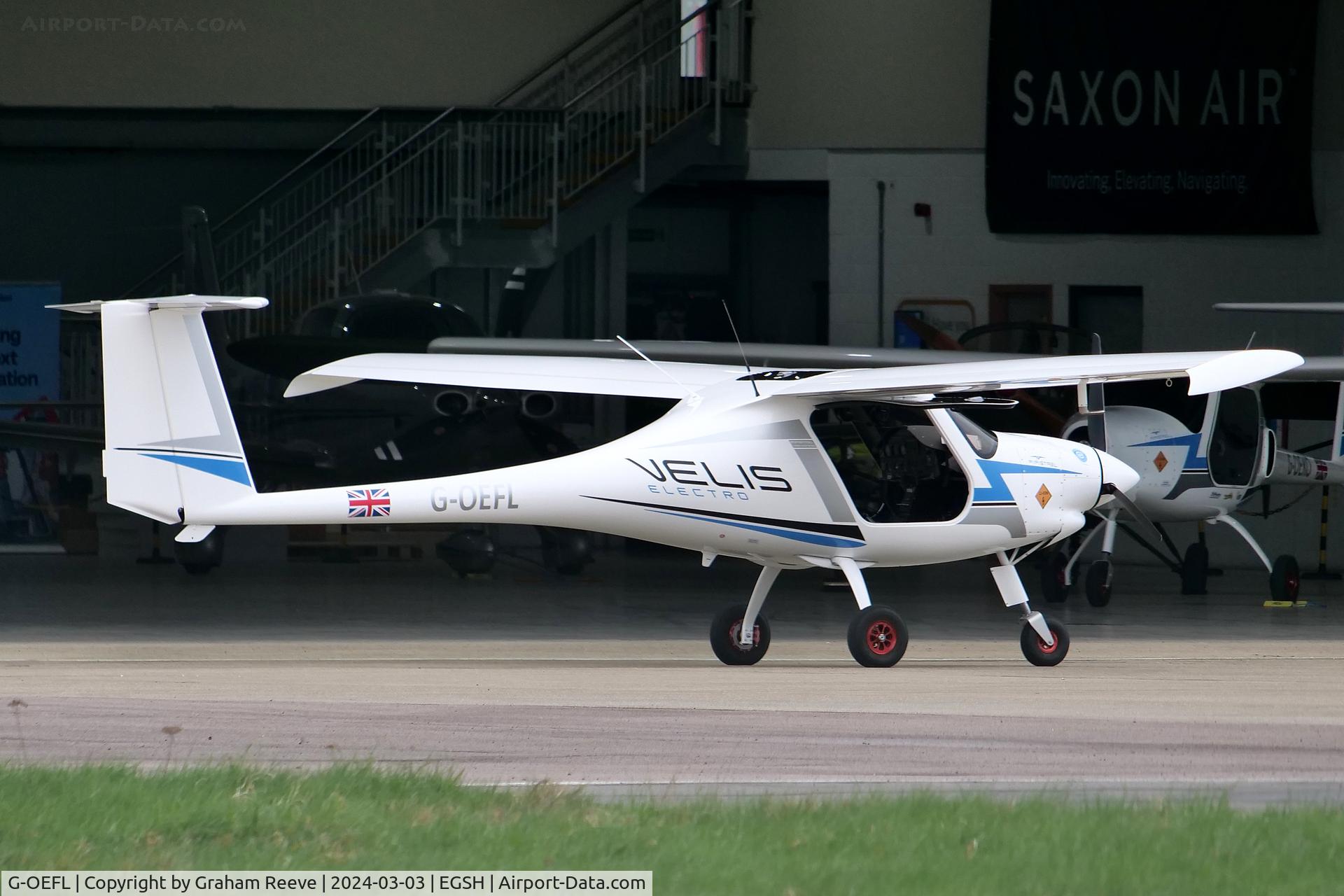 G-OEFL, 2022 Pipistrel Velis Electro C/N VSW1280075, Parked at Norwich.