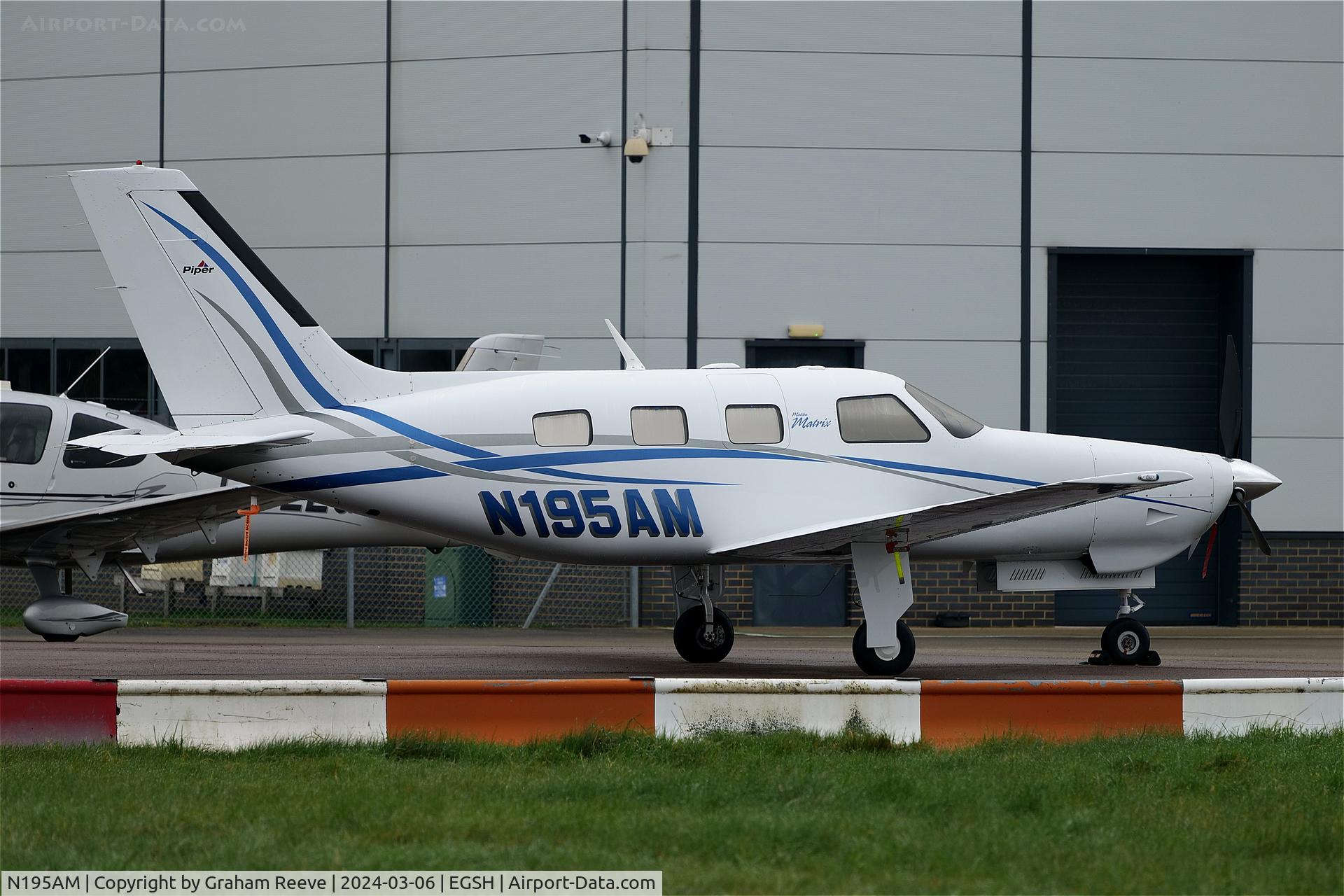 N195AM, 2010 Piper PA-46R-350T Malibu Matrix C/N 4692146, Parked at Norwich.