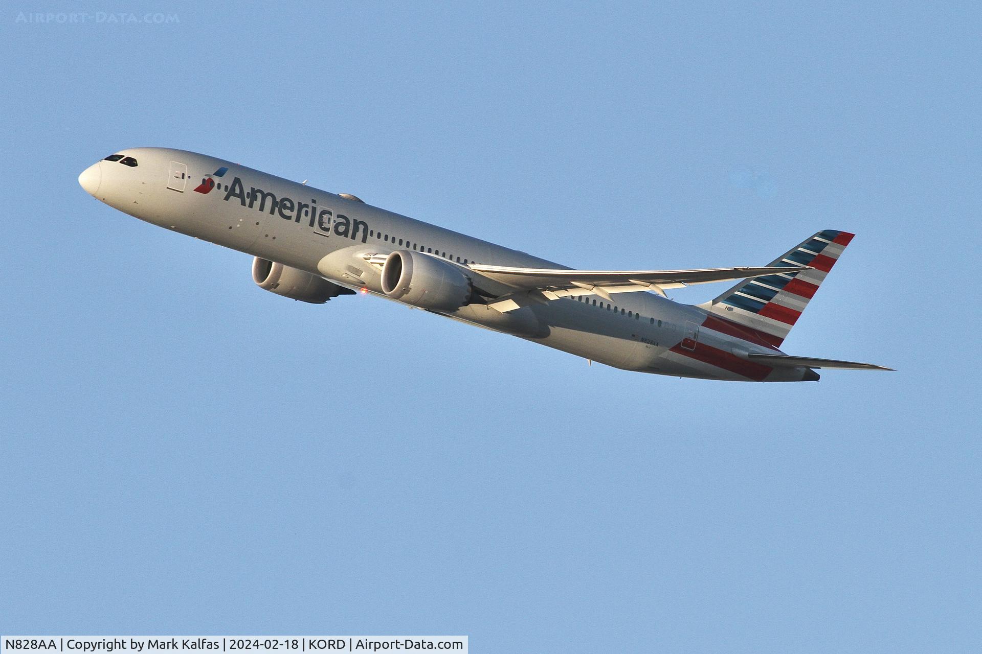 N828AA, 2017 Boeing 787-9 Dreamliner Dreamliner C/N 40648, B789 American Airlines Boeing 787-9 Dreamliner N828AA AAL2346 ORD-DFW