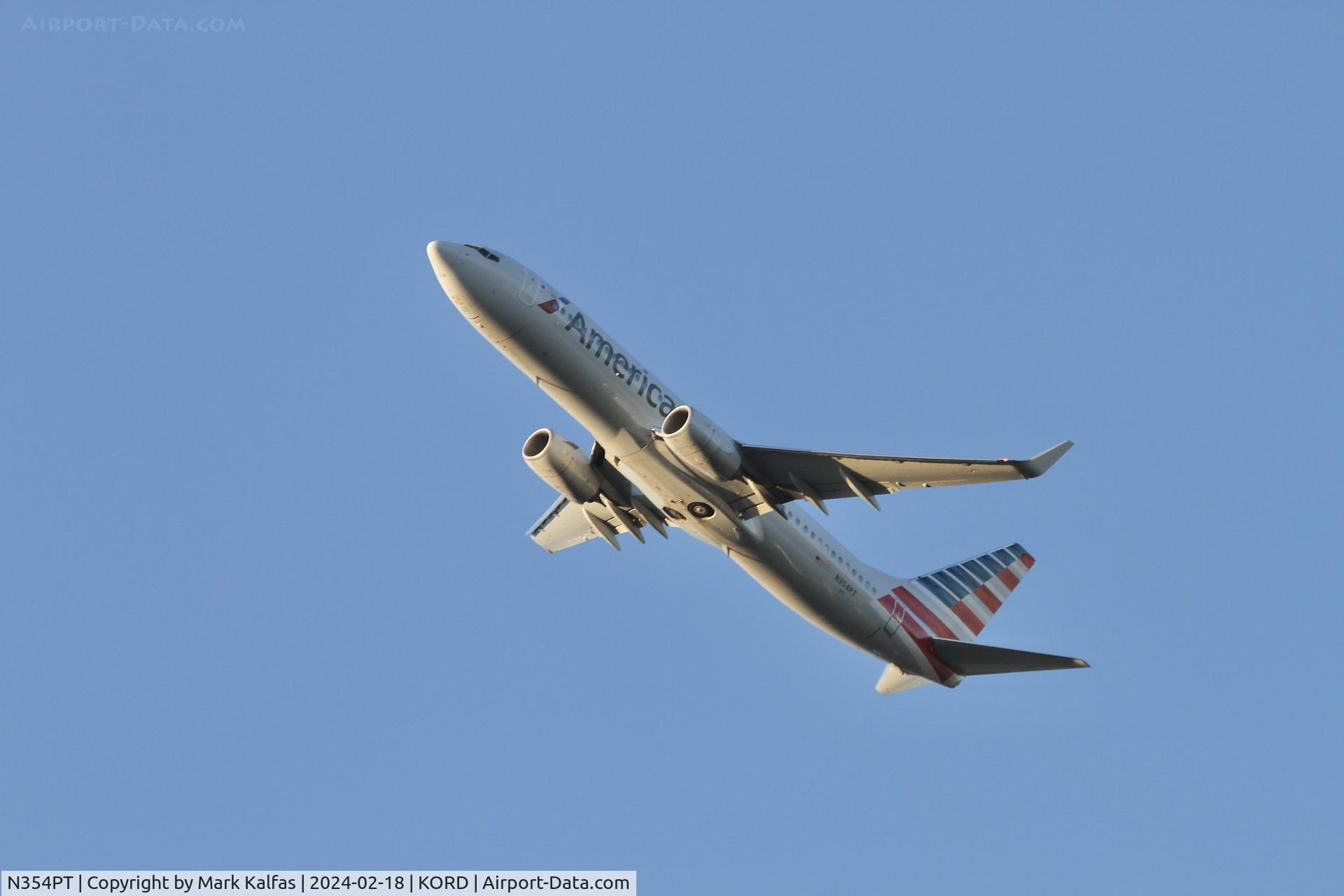 N354PT, 2017 Boeing 737-823 C/N 31275, B738 American Airlines BOEING 737-823 N354PT AAL1824 ORD-IND