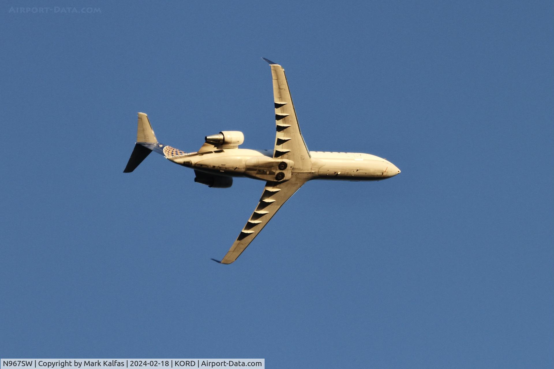 N967SW, 2003 Bombardier CRJ-200ER (CL-600-2B19) C/N 7872, CRJ2 SkyWest/United Express BOMBARDIER INC CL-600-2B19, N967SW SKW5054 ORD-DEC