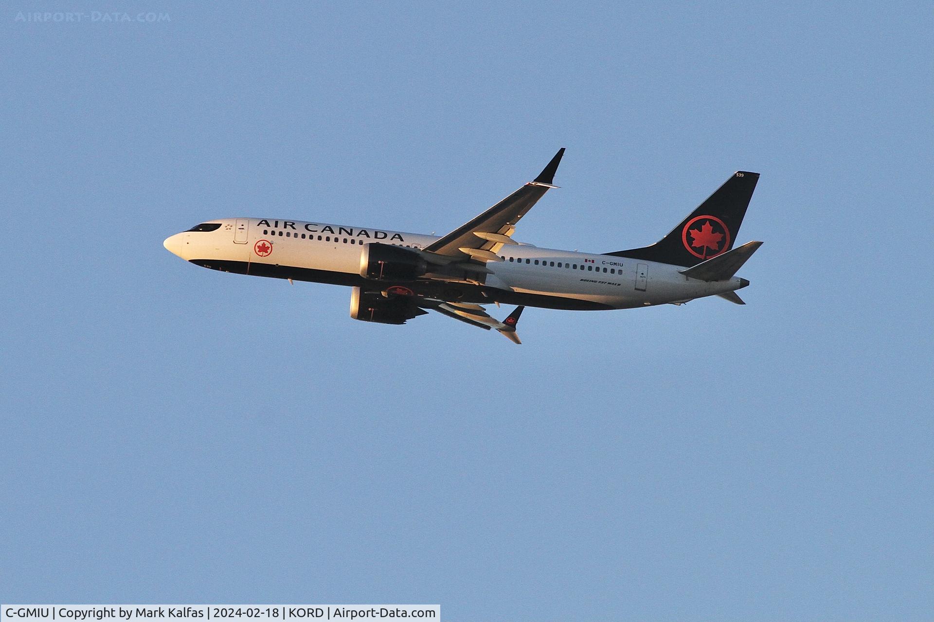 C-GMIU, 2021 Boeing 737-8 C/N 61260, B38M Air Canada Boeing 737 MAX 8 C-GMIU ACA1049  KORD-CYVR