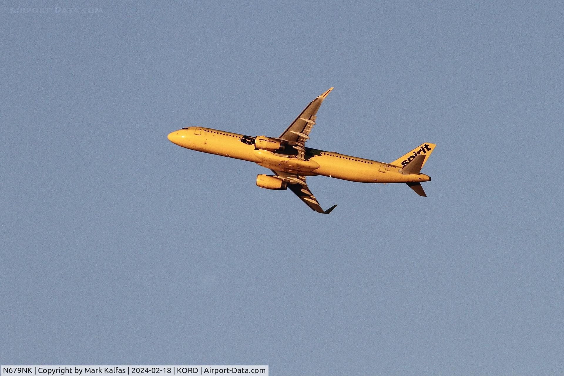 N679NK, 2017 Airbus A321-231SL C/N 7825, A321 Spirit Airlines AIRBUS A321-231 N679NK NKS3385 ORD-LGA