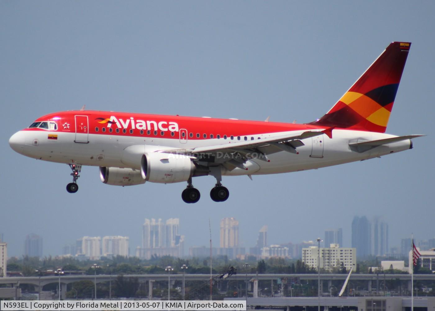 N593EL, 2004 Airbus A318-111 C/N 2367, MIA historic zx