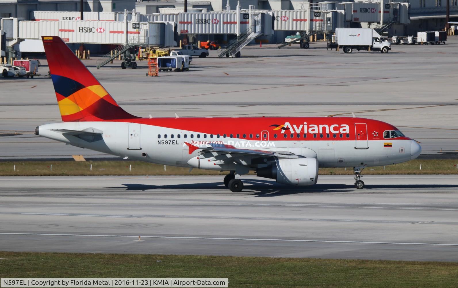 N597EL, 2005 Airbus A318-111 C/N 2544, MIA historic zx