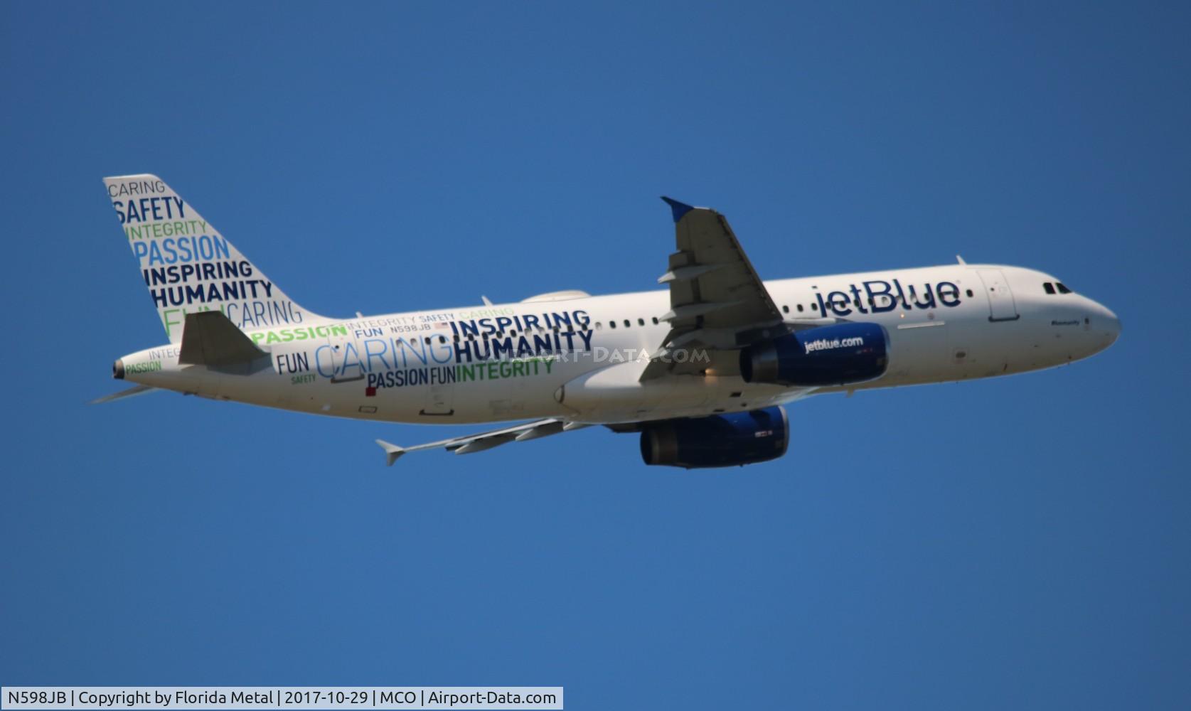 N598JB, 2004 Airbus A320-232 C/N 2314, JBU A320 Inspiring zx MCO-SYR