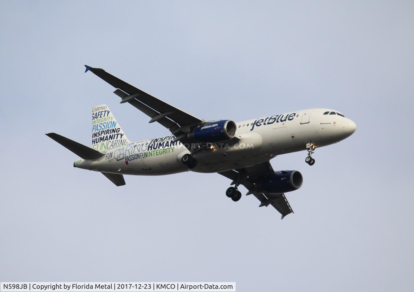 N598JB, 2004 Airbus A320-232 C/N 2314, JBU A320 zx BOS-MCO