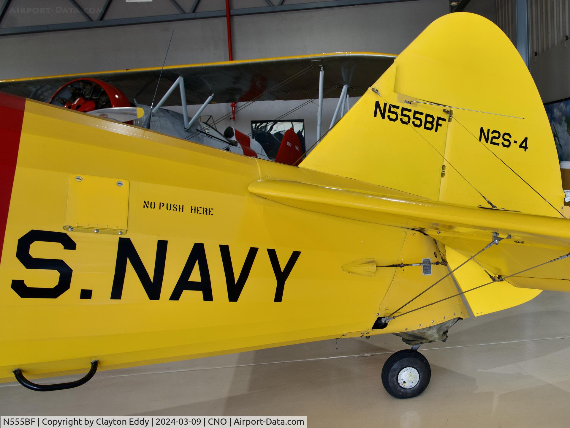 N555BF, 1941 Boeing A75N1(PT17) C/N 75-2305, Planes of Fame Chino airport 2024.