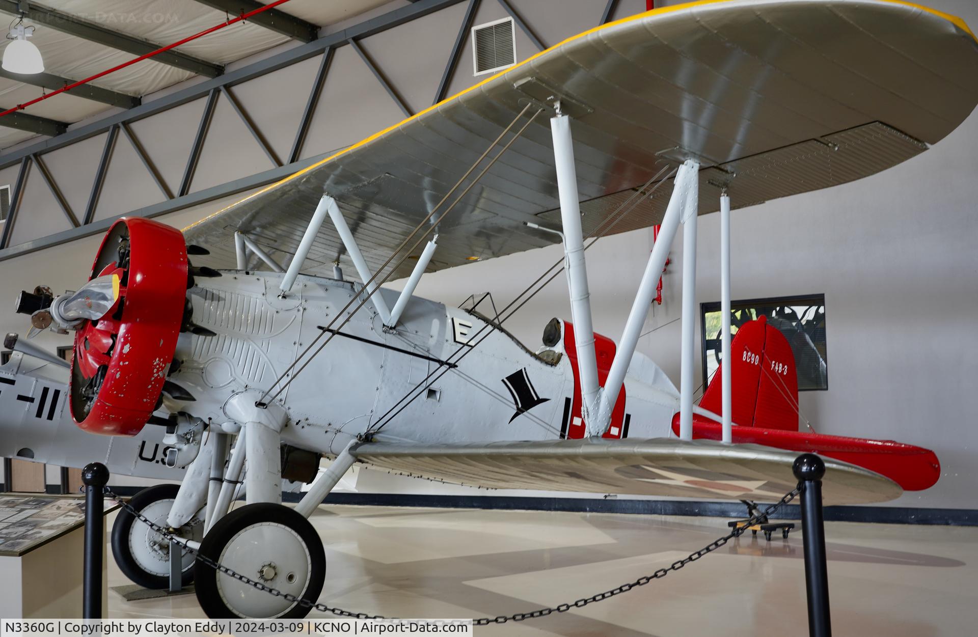 N3360G, 1932 Boeing P-12E C/N 32-17, Planes of Fame Chino airport 2024.