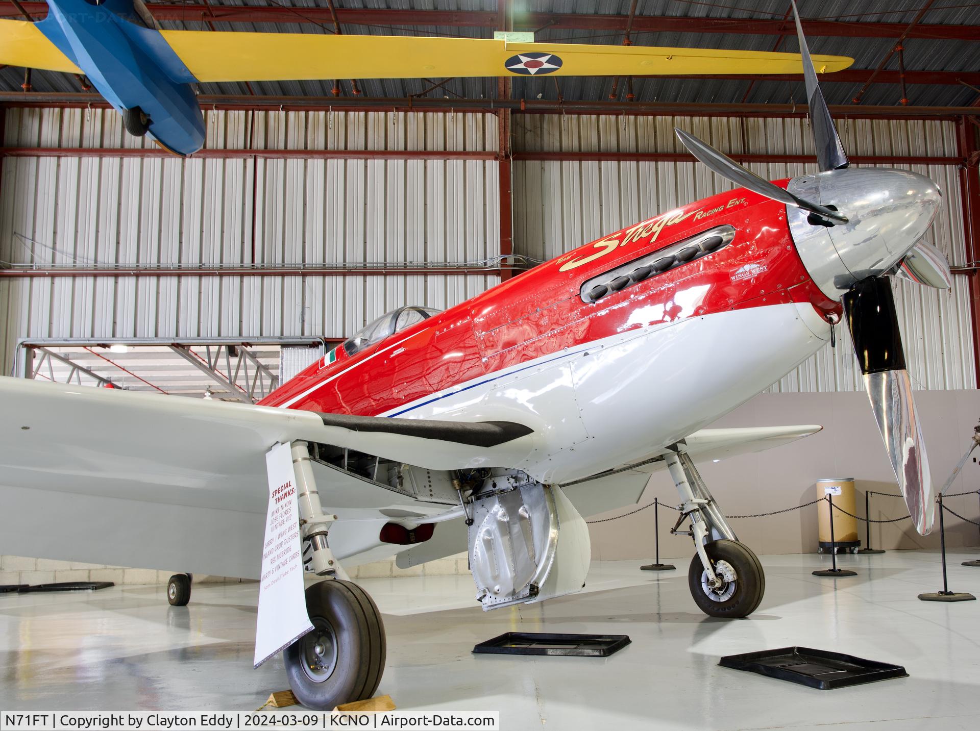 N71FT, 1944 North American P-51D Mustang C/N 00-30, Planes of Fame Chino airport 2024.